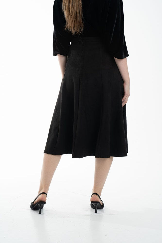 نتشي تنورة ميدي نسائية كلوش سادة