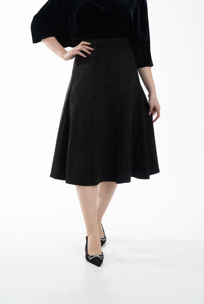 نتشي تنورة ميدي نسائية كلوش سادة