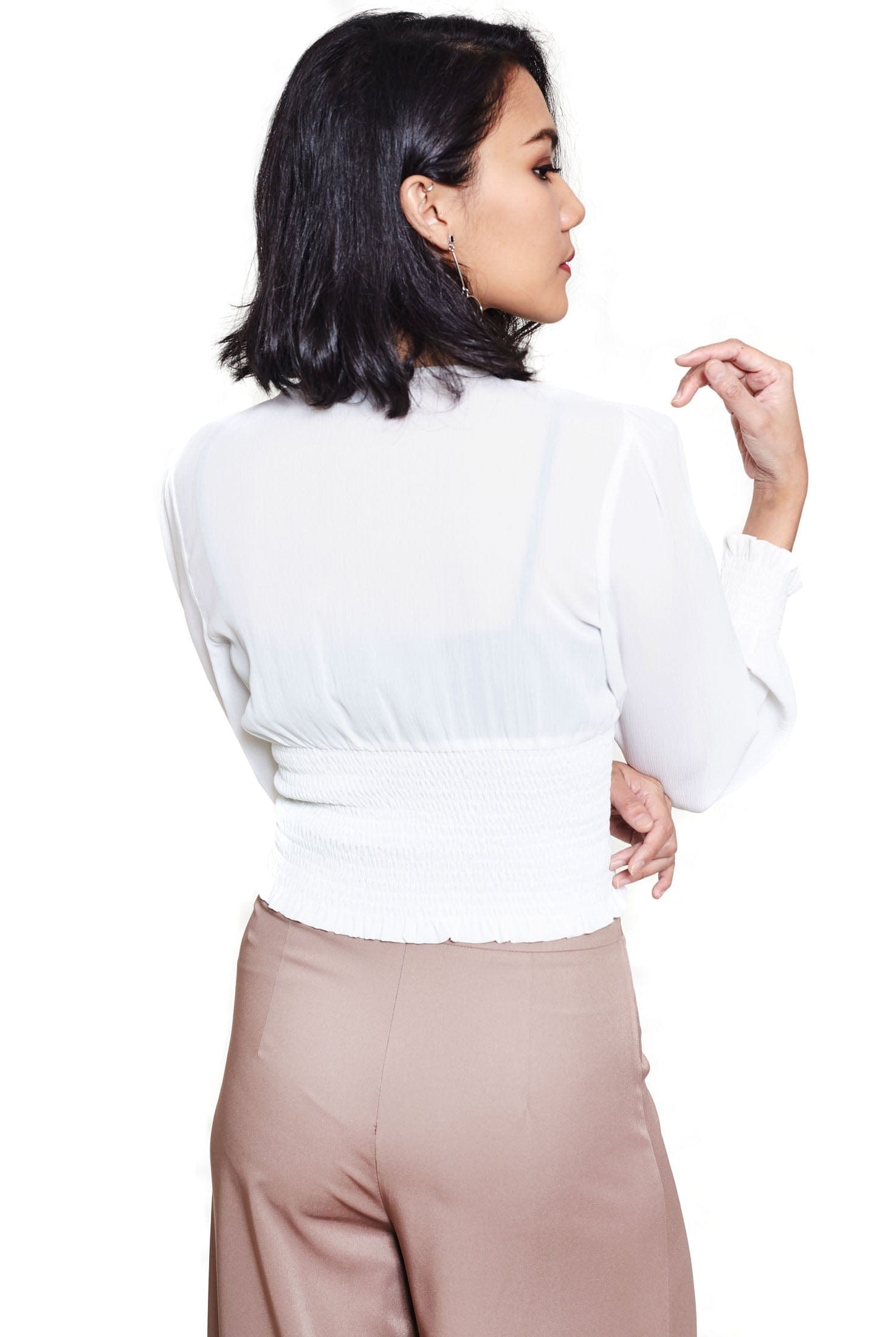 نتشي كارديجان مخصر بأزرار أمامية 3/4 كم طويل