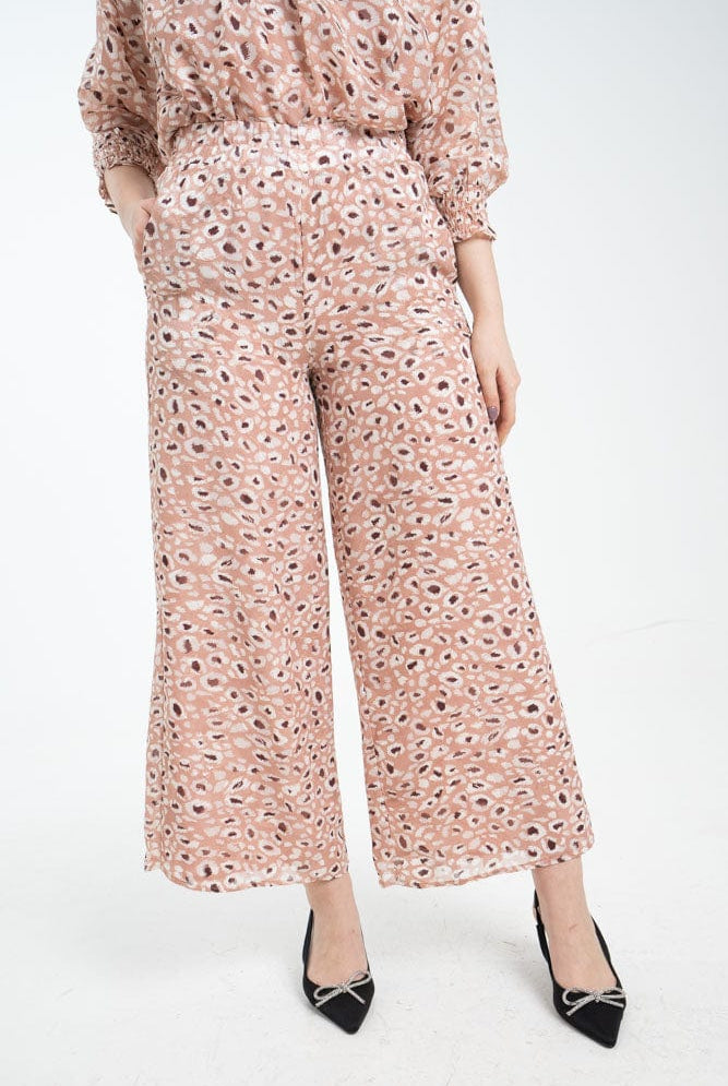 نتشي سروال طويل نسائي فسكوز مشجر