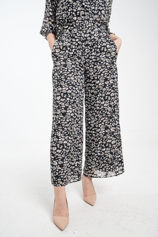 نتشي سروال طويل نسائي فسكوز مشجر