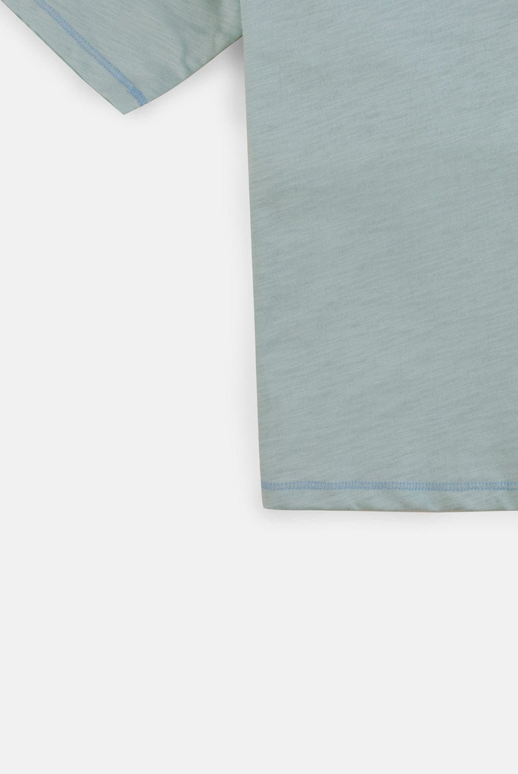 جينجرسنابس تيشيرت أولادي صيفي سادة بفتحة صدر V أزرق