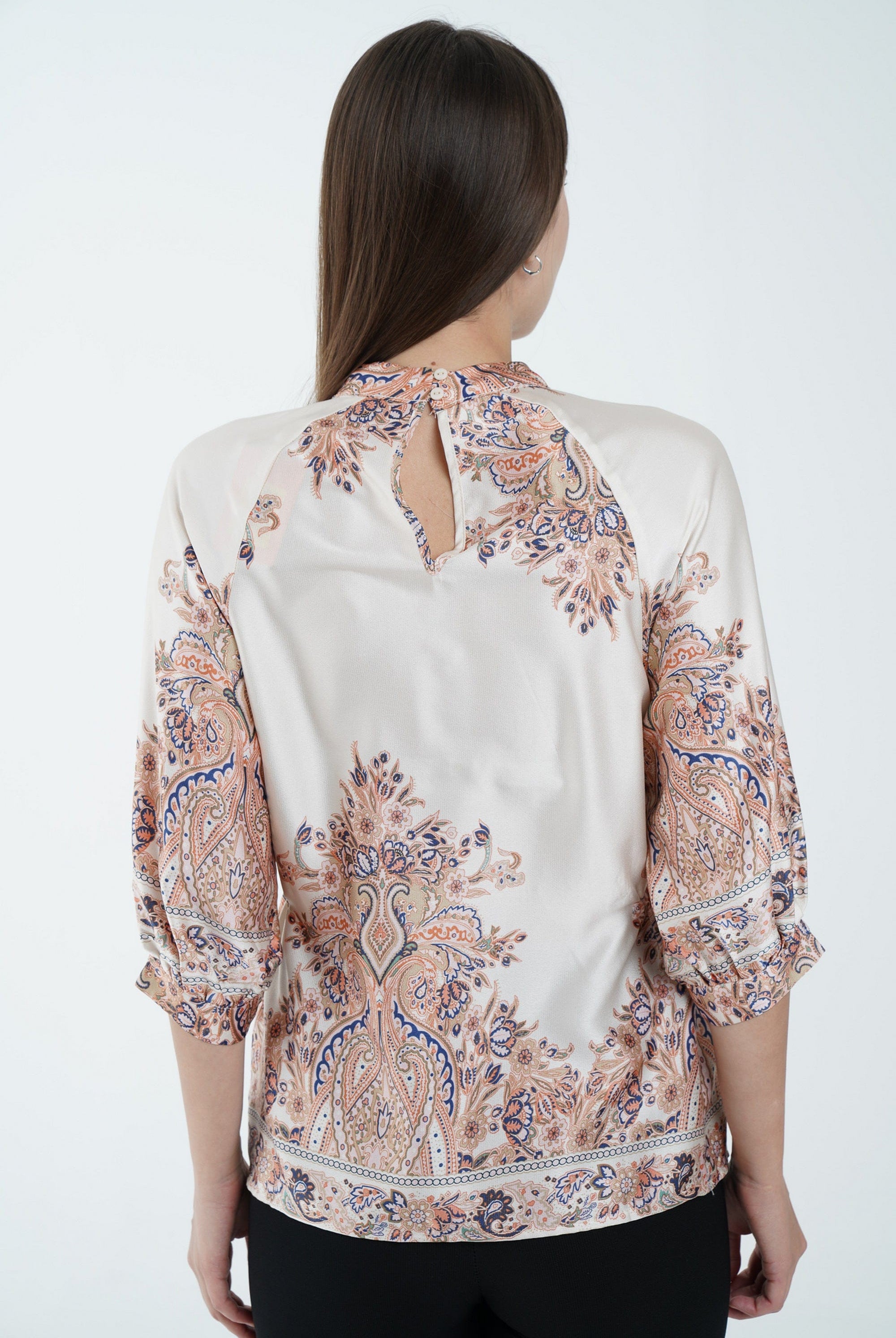 نتشي بلوزة منقوشة 3/4 كم