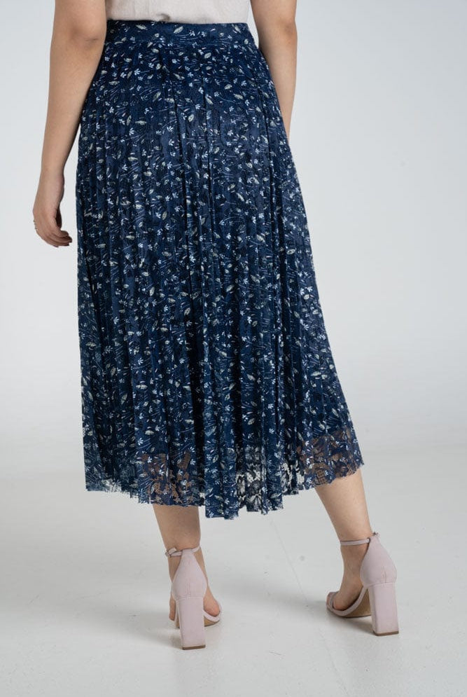 نتشي جيبة شيفون مشجرة نسائية بليسية