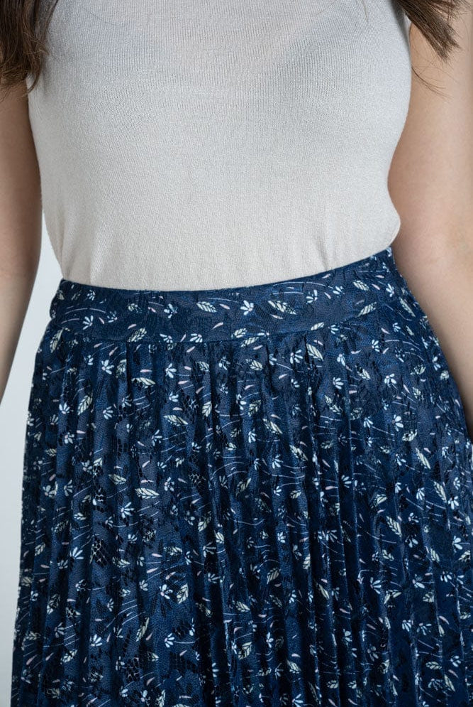 نتشي جيبة شيفون مشجرة نسائية بليسية