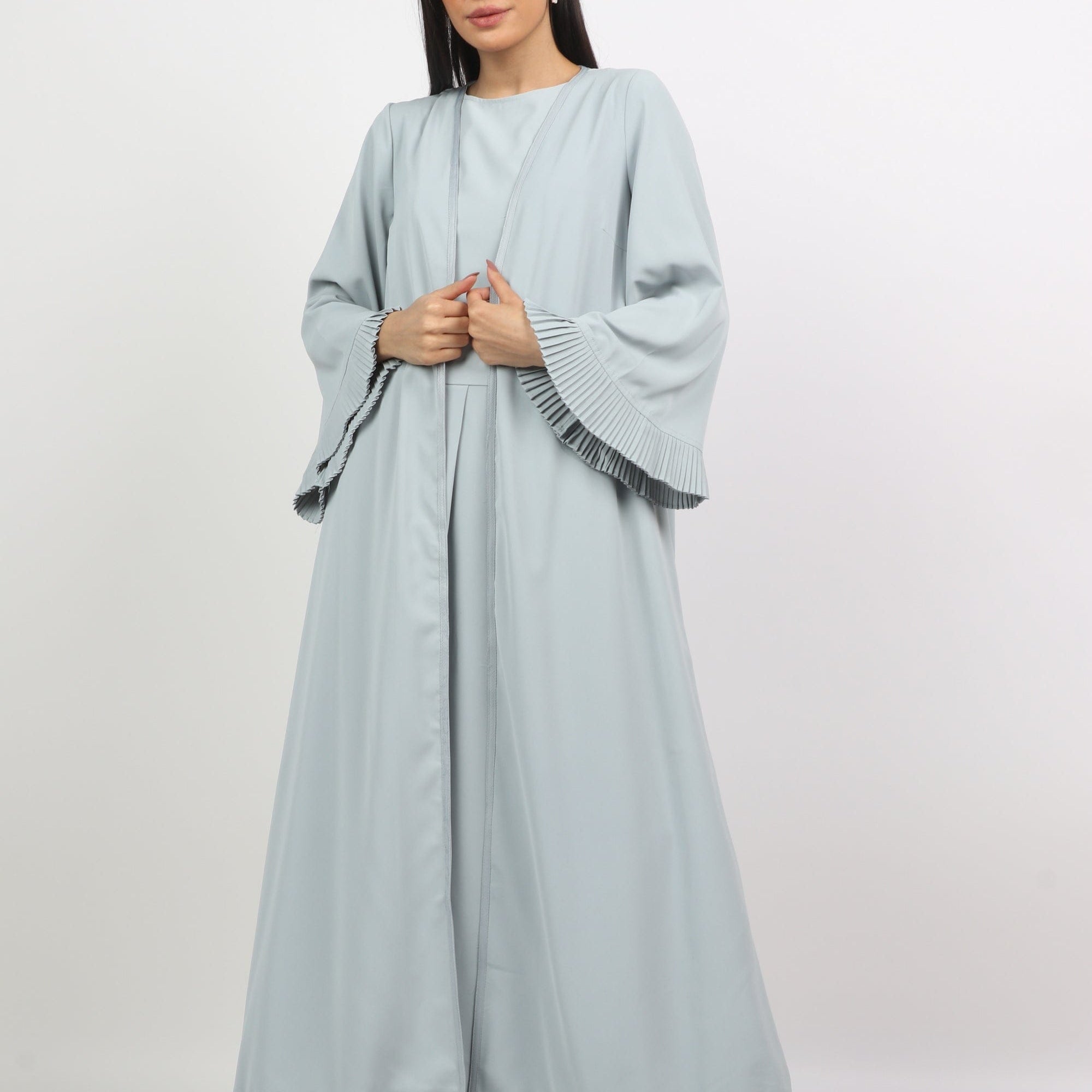 نتشي جاكيت طويل كلاسيك بكم طويل نسائي