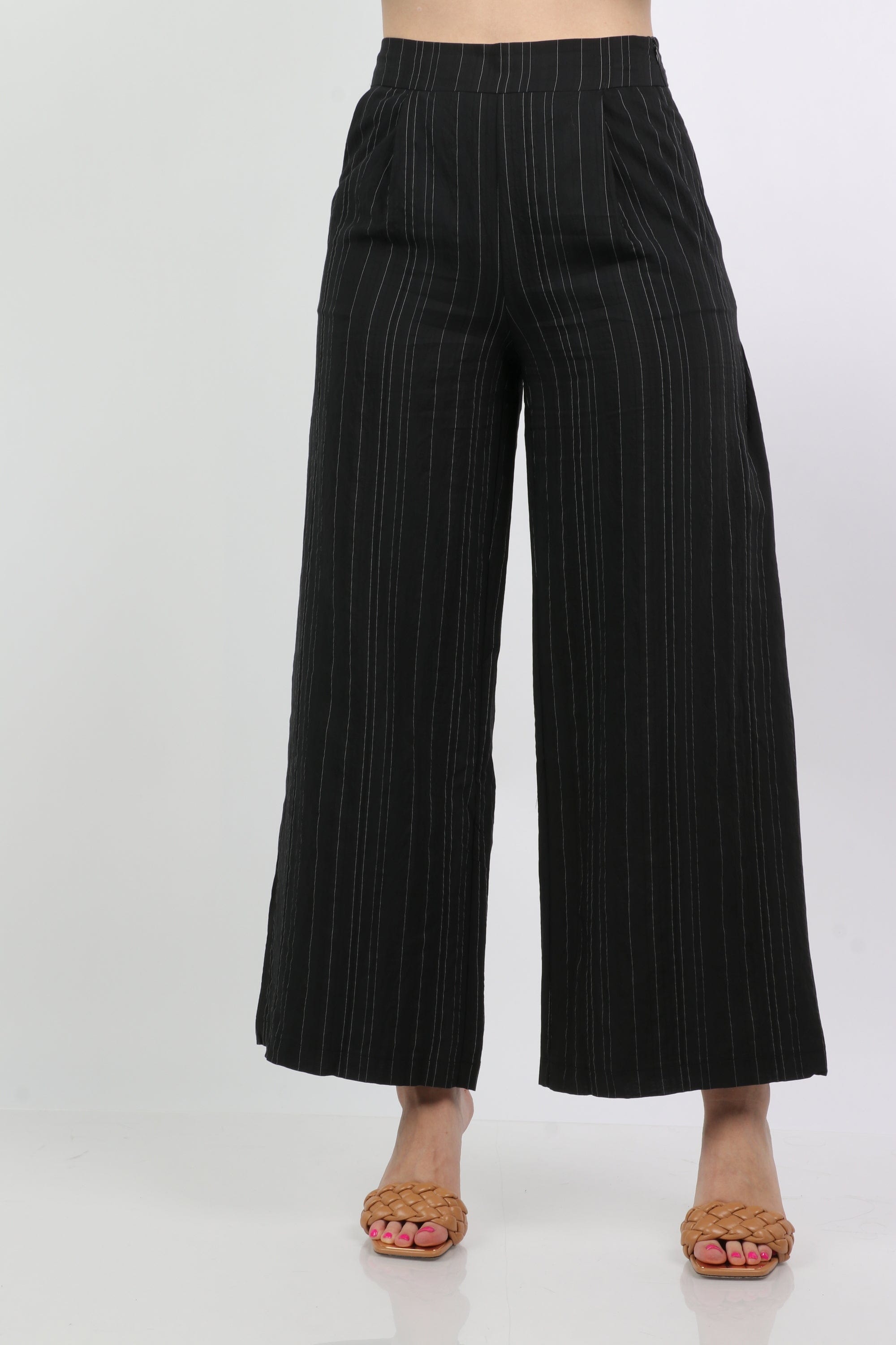 نتشي بنطلون رسمي بخطوط طويلة واسع نسائي