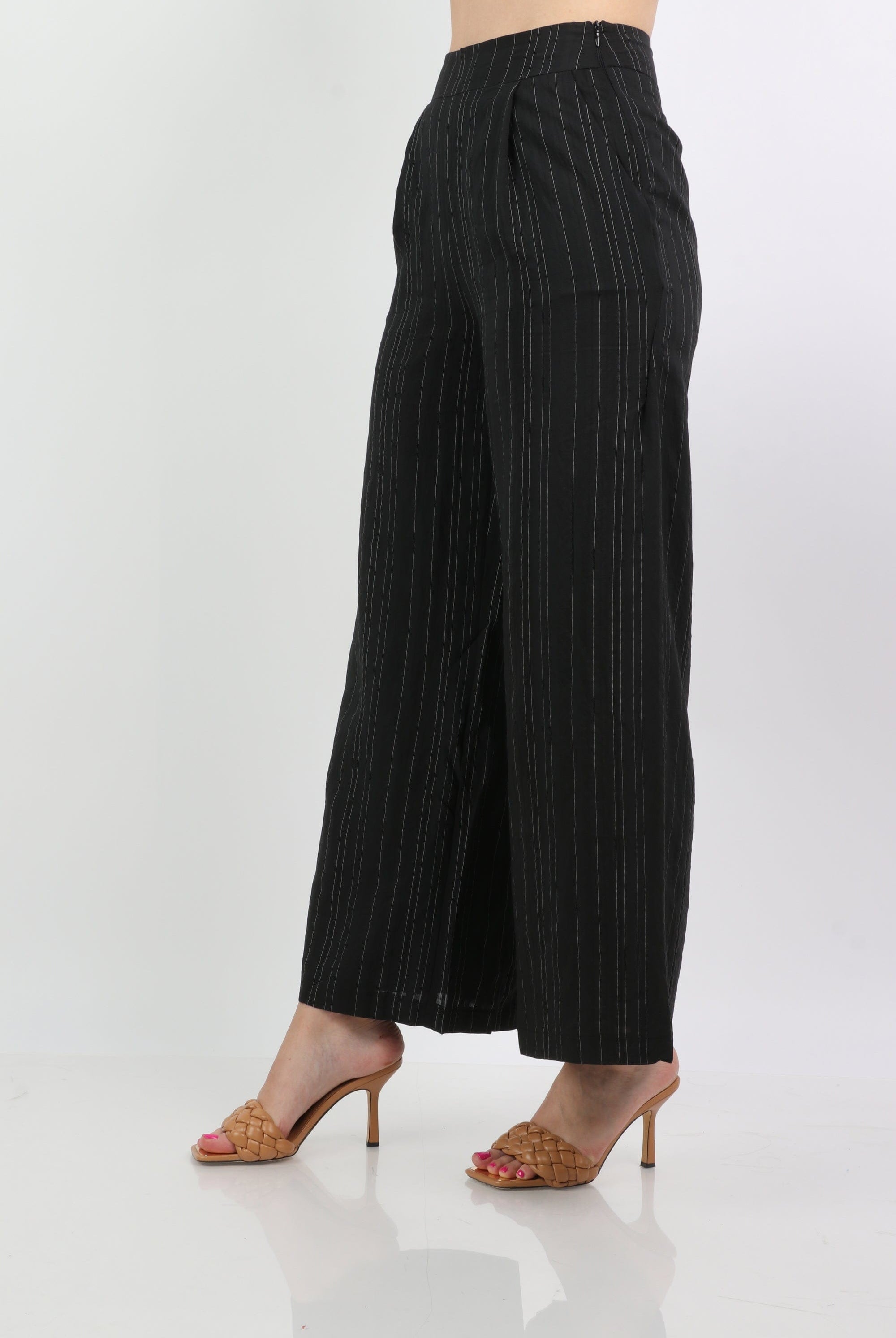 نتشي بنطلون رسمي بخطوط طويلة واسع نسائي