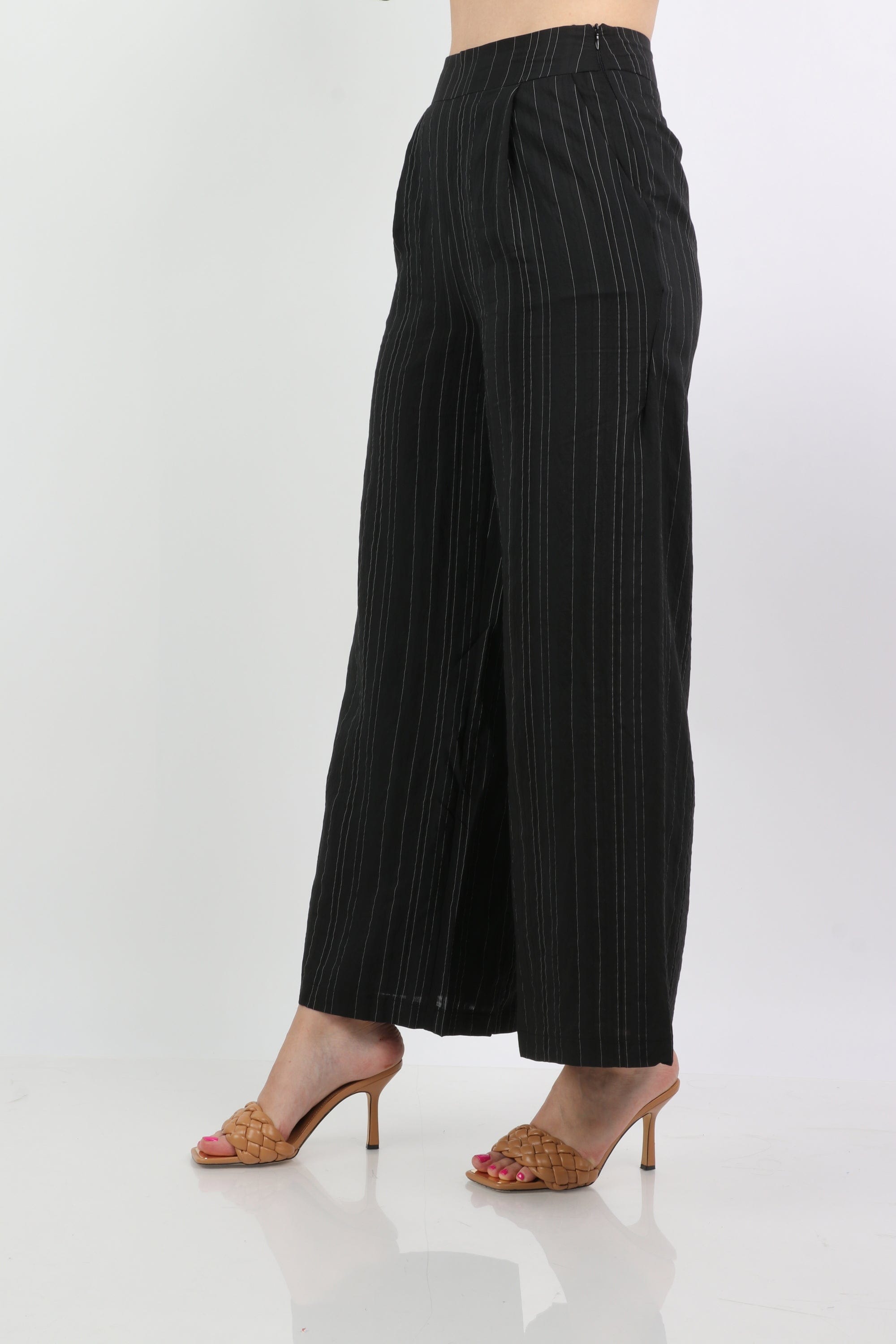 نتشي بنطلون رسمي بخطوط طويلة واسع نسائي