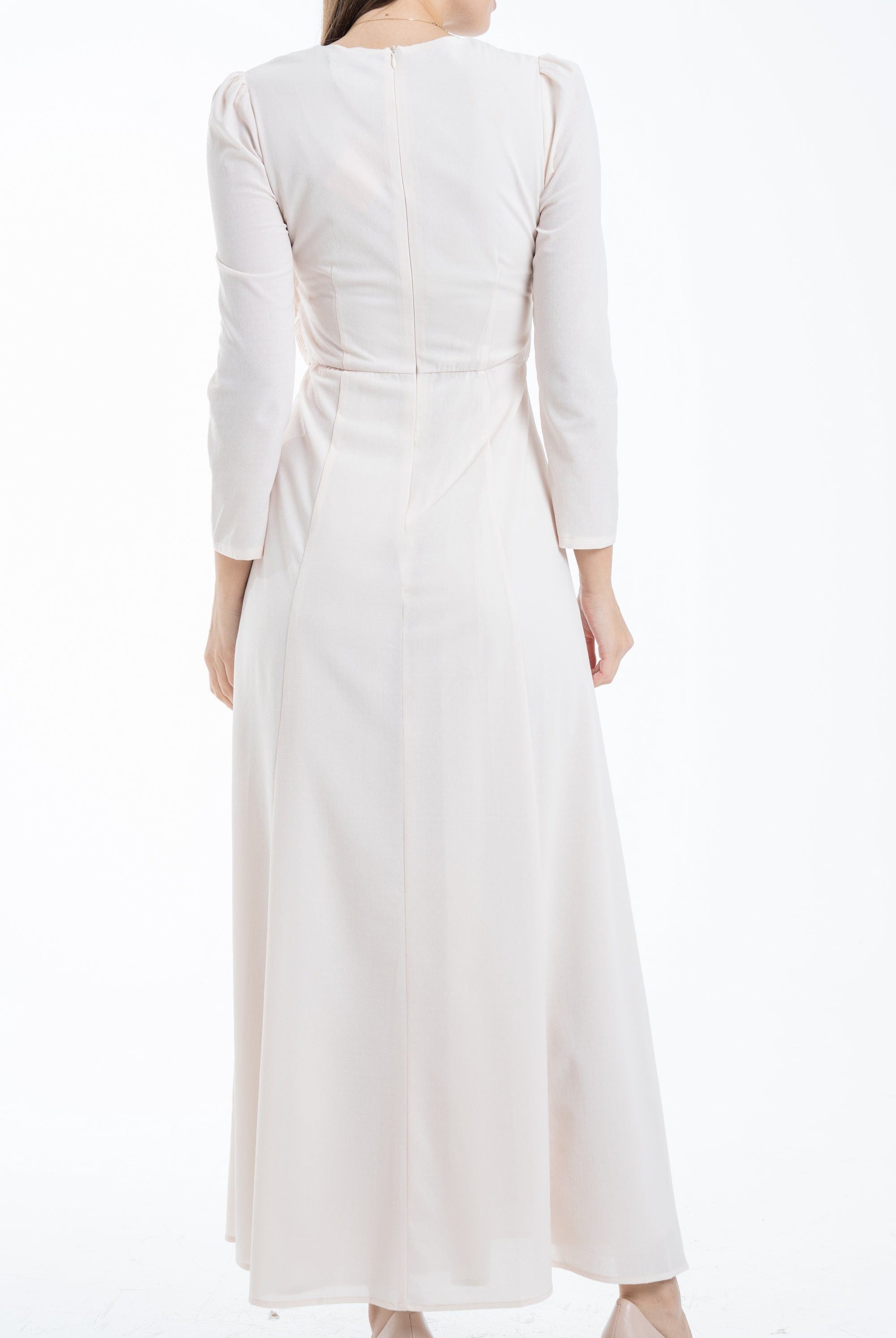 نتشي فستان نسائي ماكسي بحزام على الخصر