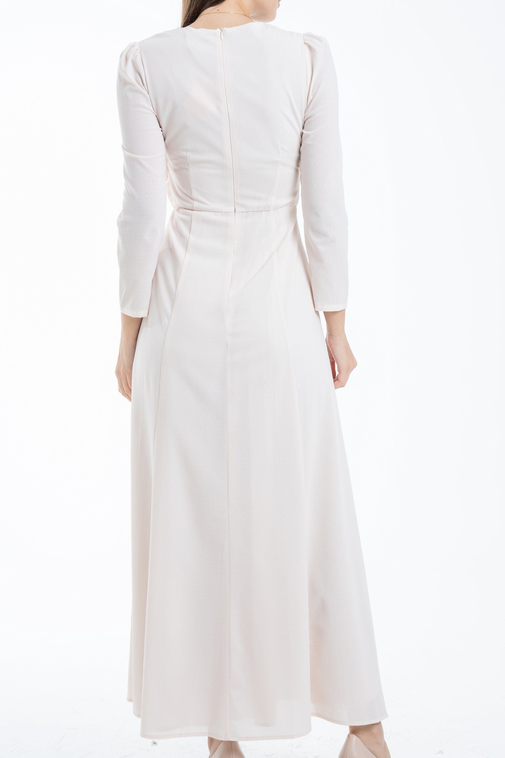 نتشي فستان نسائي ماكسي بحزام على الخصر