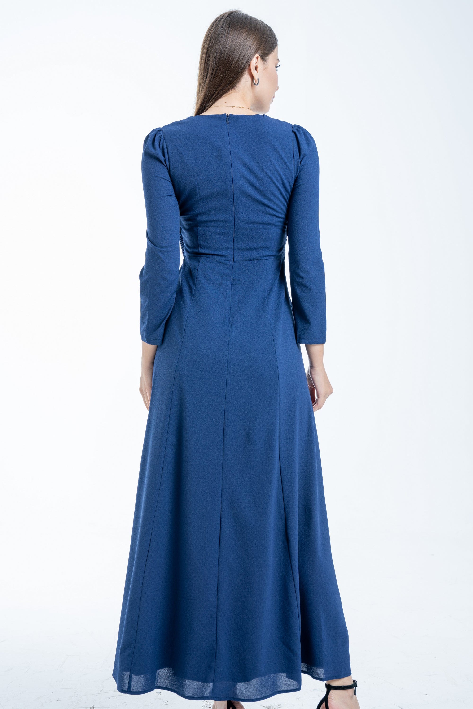 نتشي فستان نسائي ماكسي بحزام على الخصر