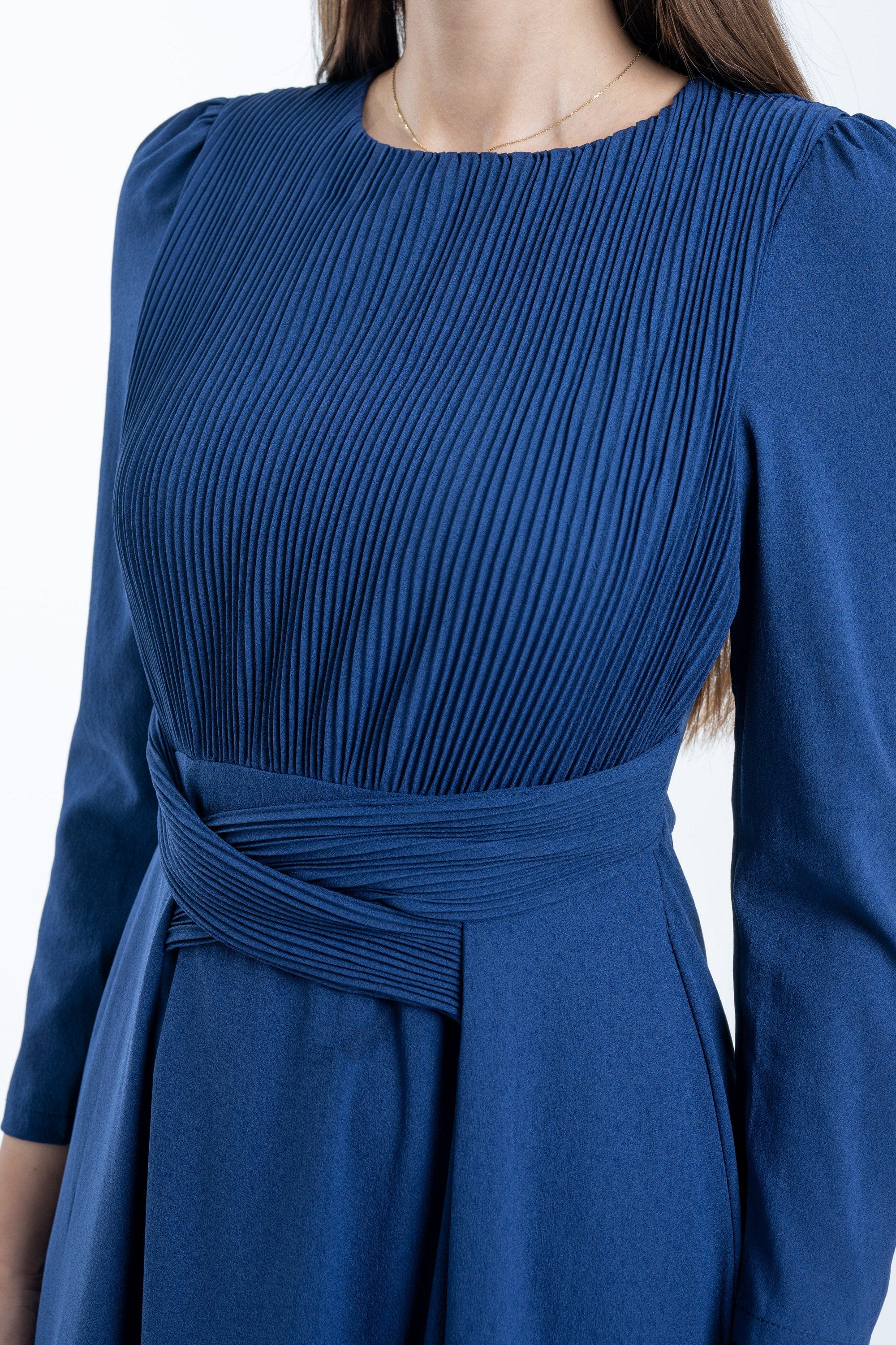 نتشي فستان نسائي ماكسي بحزام على الخصر