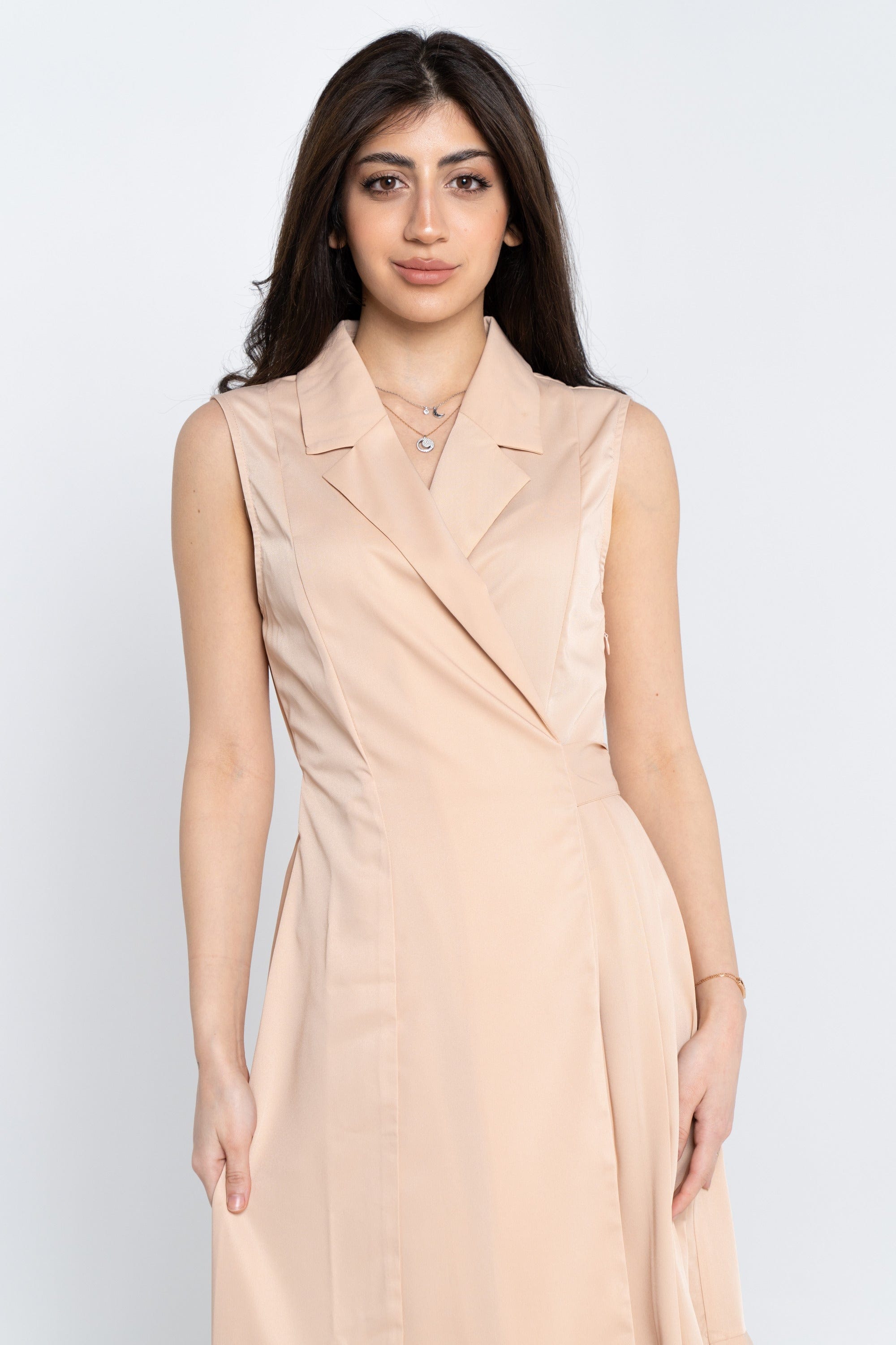 نتشي فستان نسائي ميدي رسمي لف