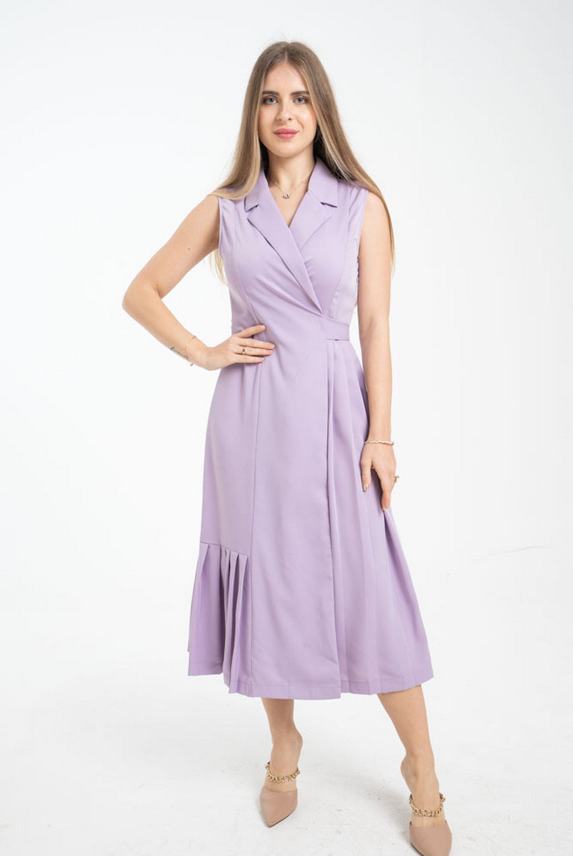 نتشي فستان نسائي ميدي رسمي لف