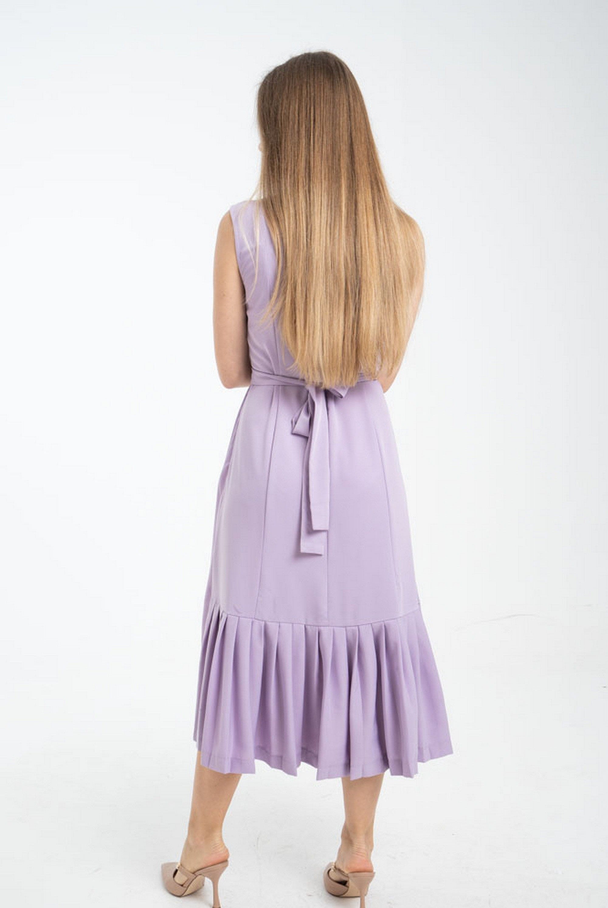 نتشي فستان نسائي ميدي رسمي لف