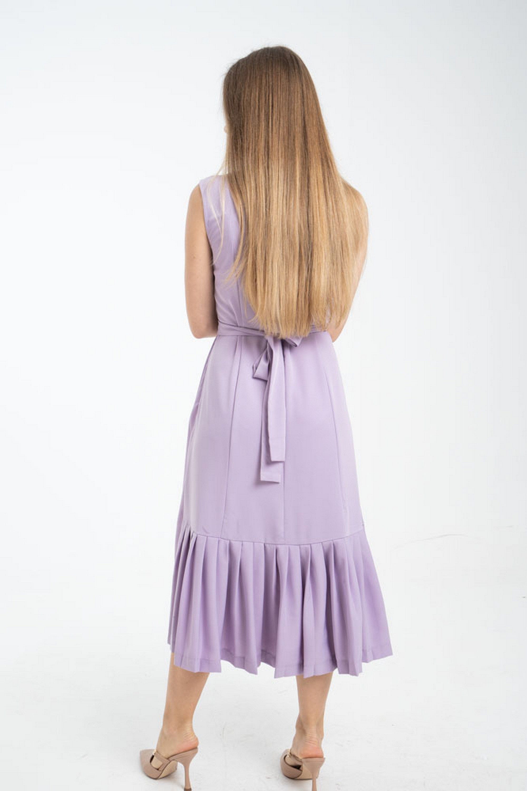 نتشي فستان نسائي ميدي رسمي لف