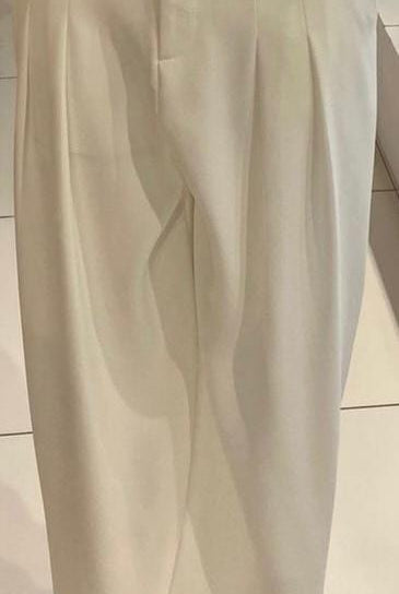 نتشي بنطلون رسمي بأزرار وجيوب واسع طويل نسائي