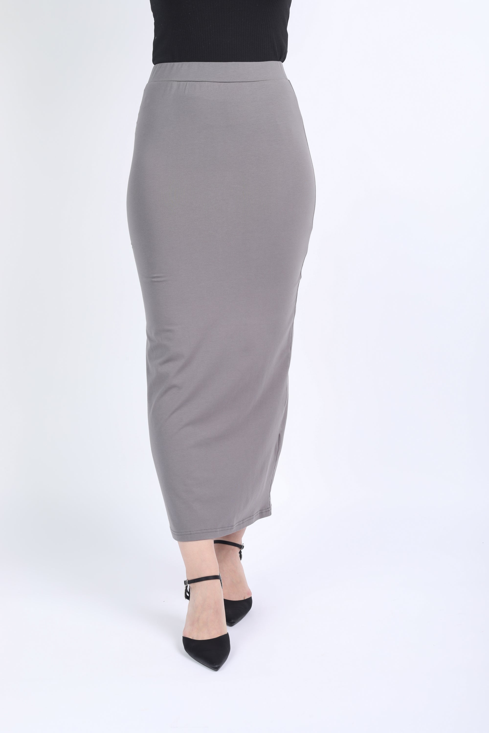 نتشي تنورة سكيني طويلة هاي ويست نسائية