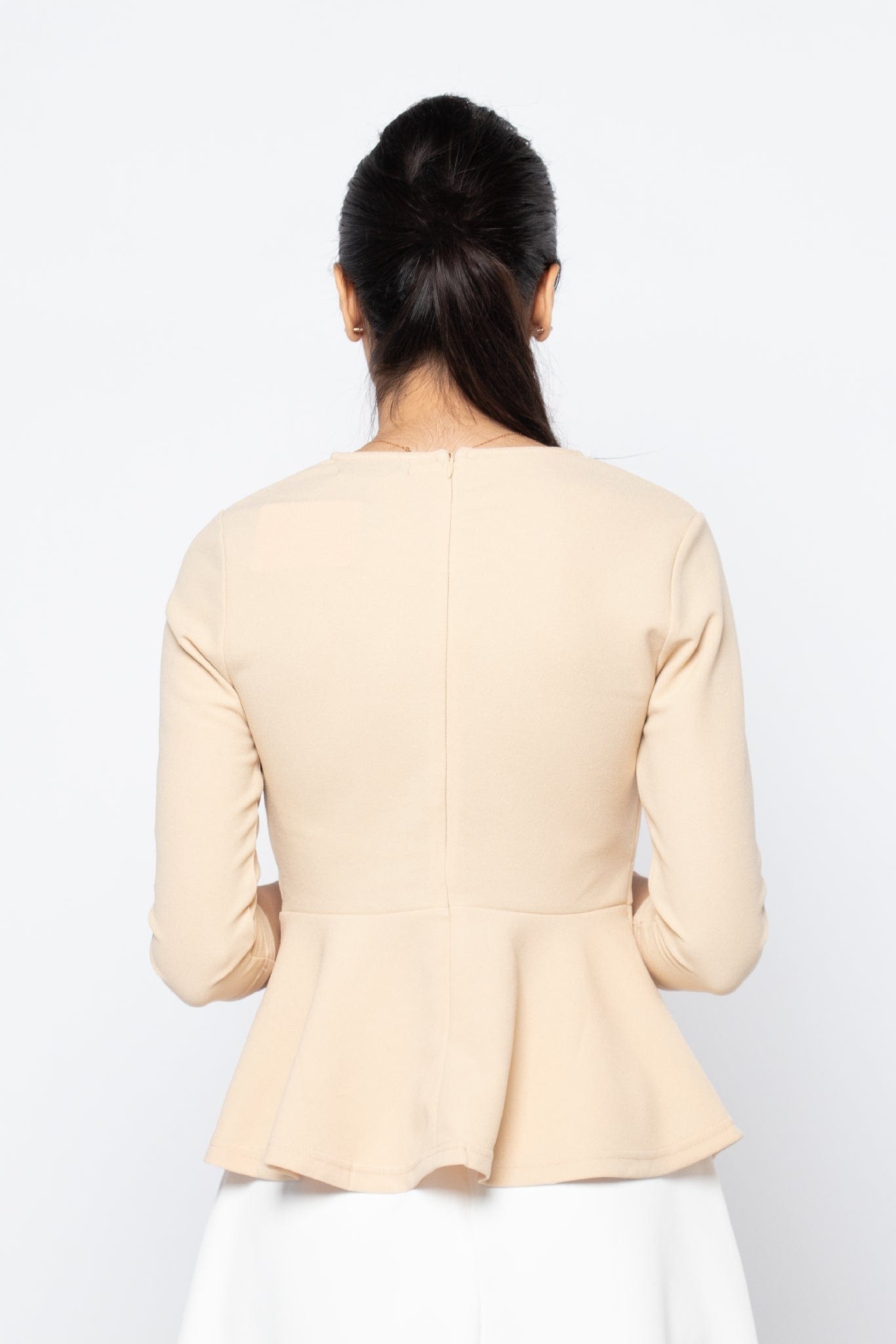 نتشي بلوزة 3/4 كم بخصر ملفوف