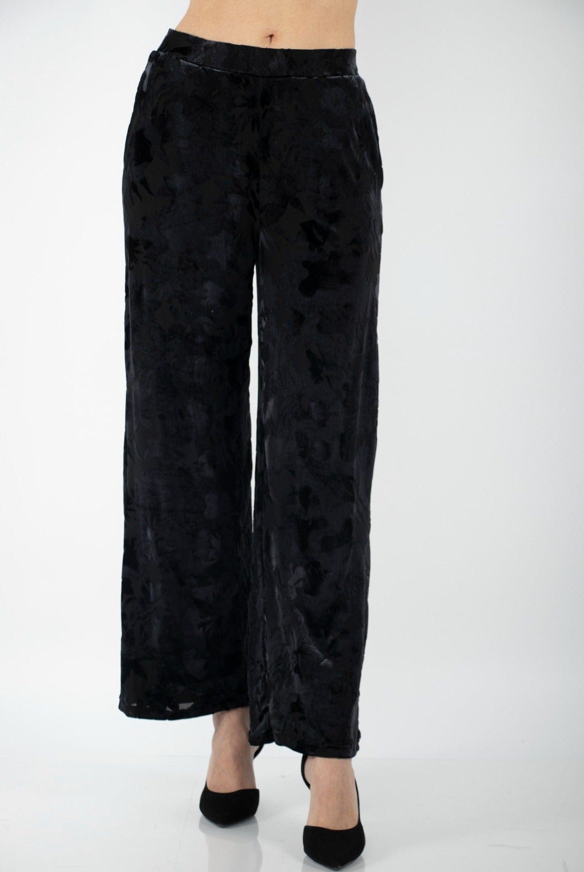 نتشي بنطون مخملي نسائي طويل