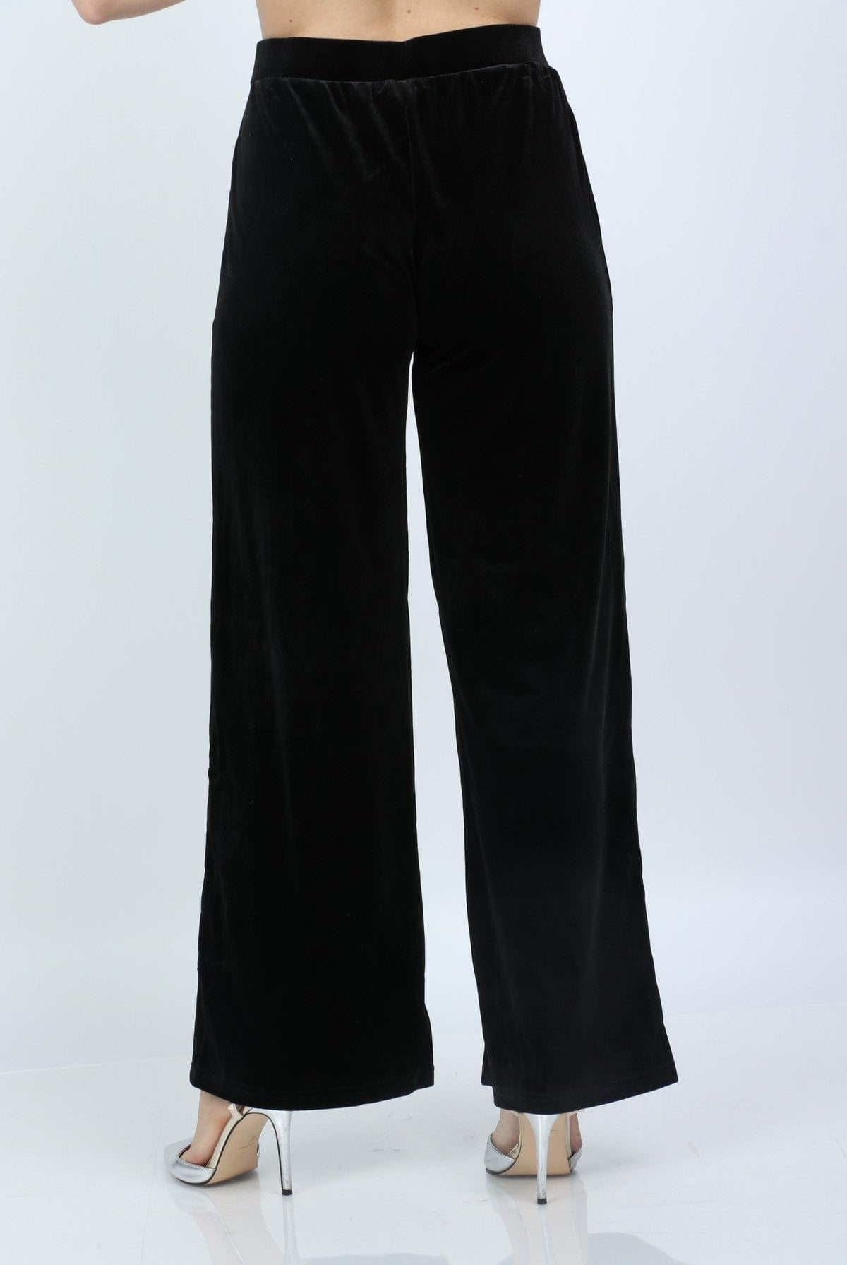 نتشي بنطلون مخملي طويل واسع نسائي