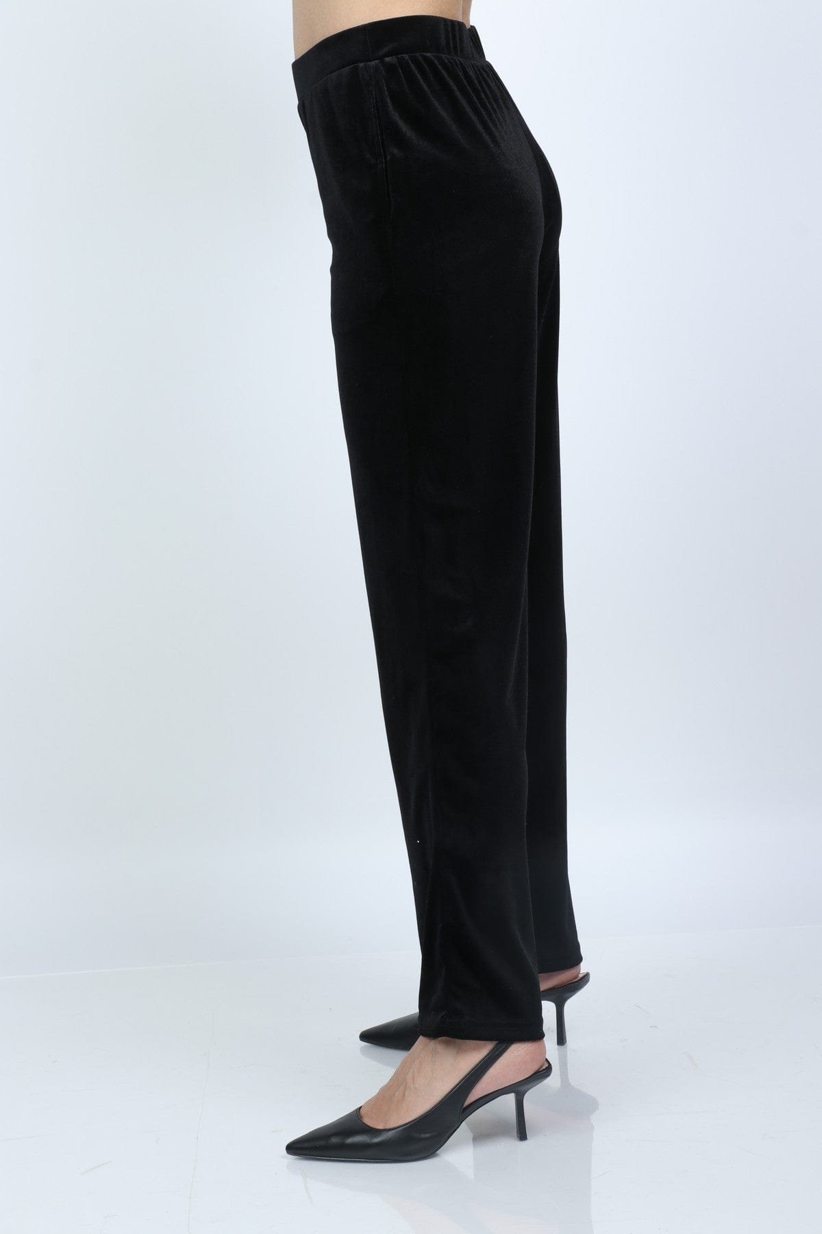 نتشي بنطلون نسائي بجيوب هاي ويست وايد ليج طويل نسائي