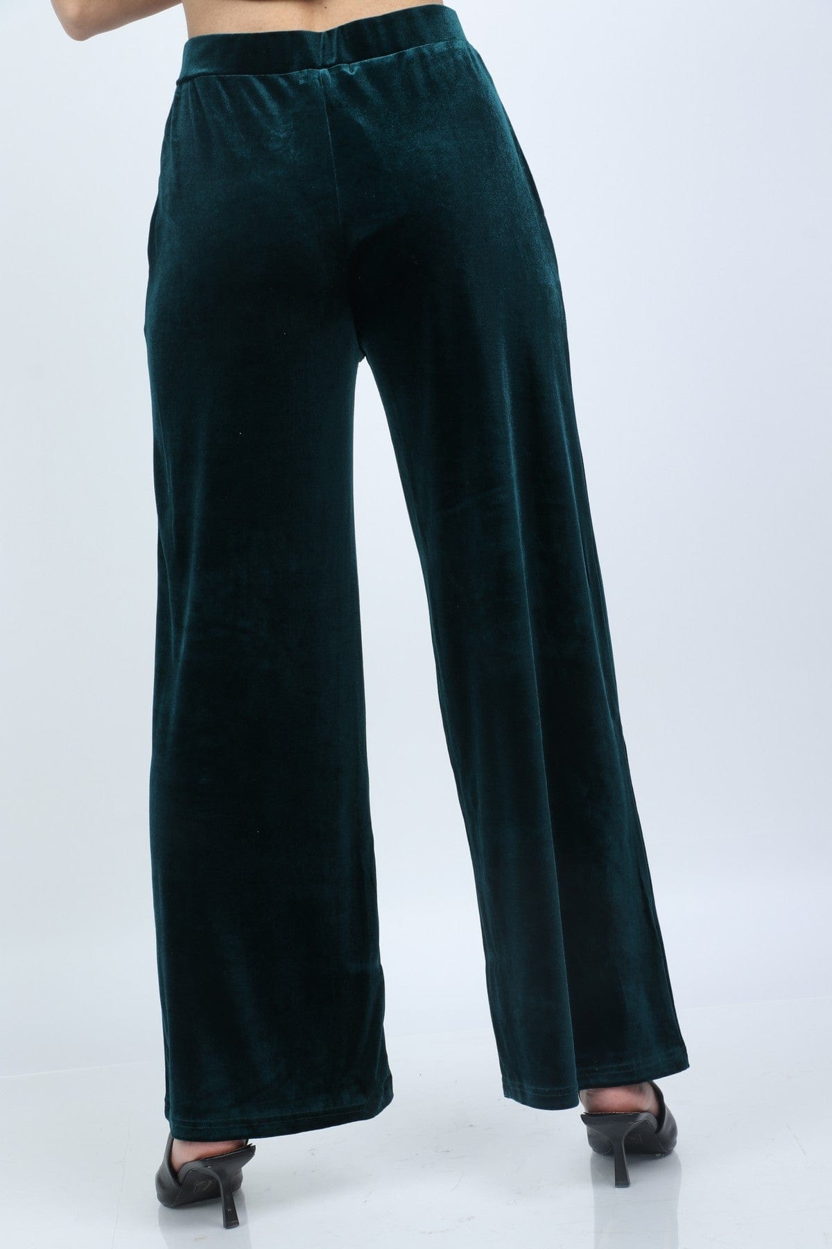 نتشي بنطلون نسائي بجيوب هاي ويست وايد ليج طويل نسائي