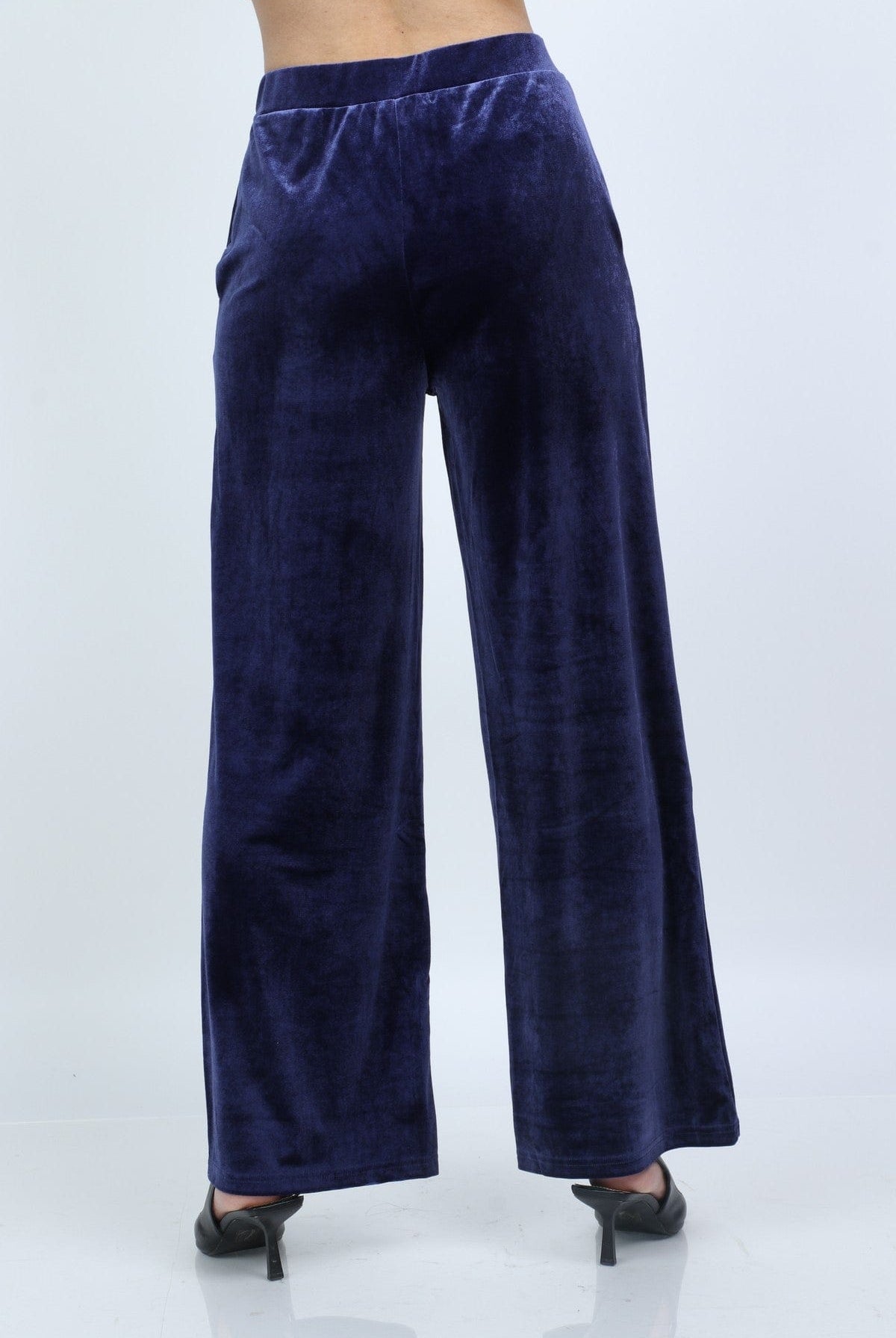 نتشي بنطلون نسائي بجيوب هاي ويست وايد ليج طويل نسائي