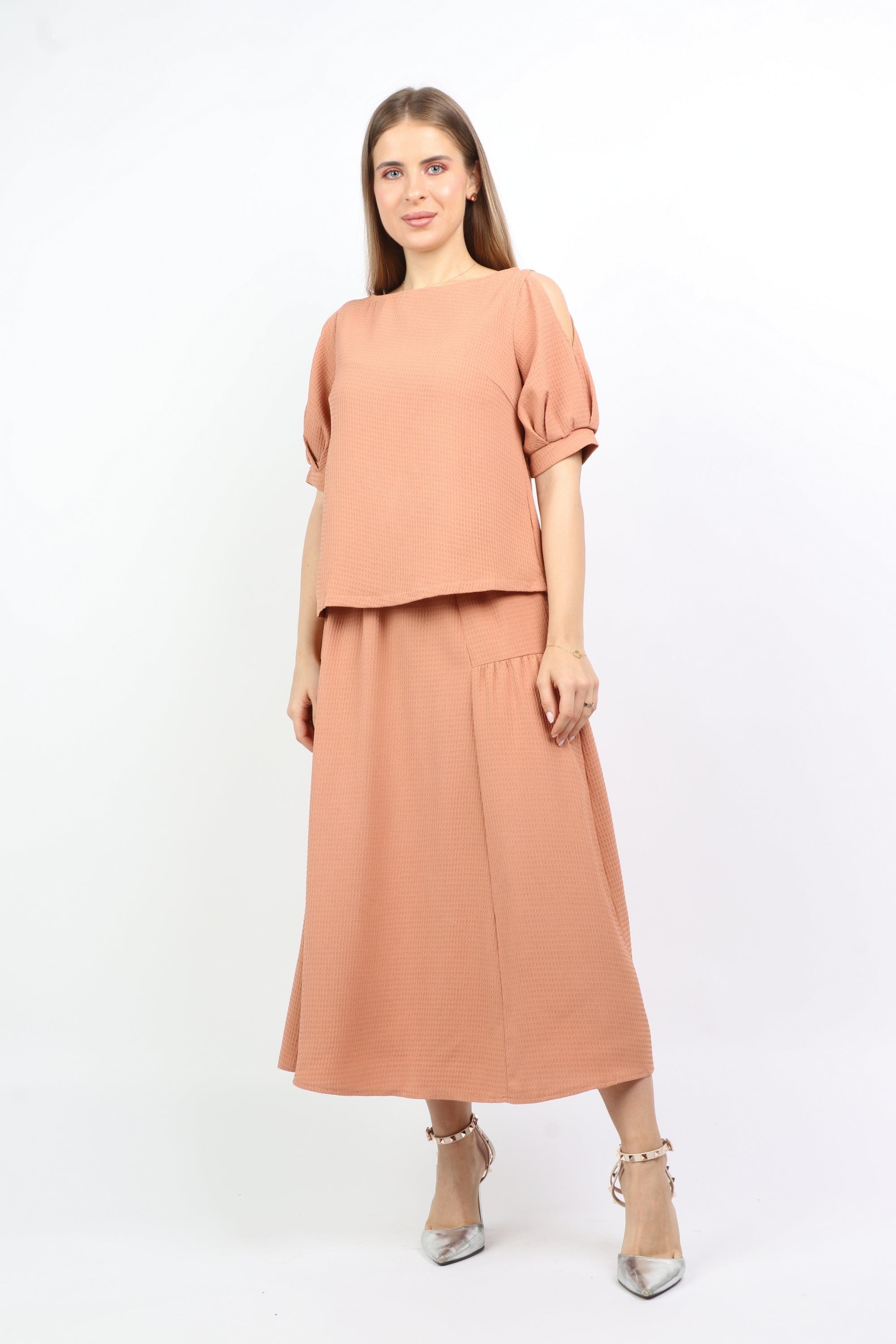 نتشي بلوزة سادة رسمية بأكتاف مكشوفة نسائي