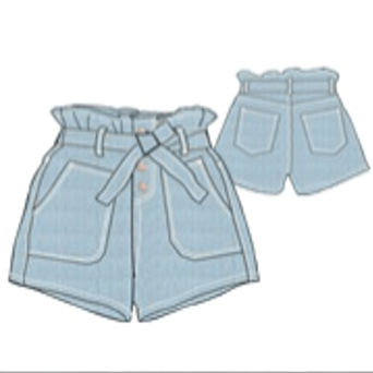 جينجرسنابس شورت هاي ويست بناتي أزرق سماوي