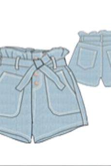 جينجرسنابس شورت هاي ويست بناتي أزرق سماوي