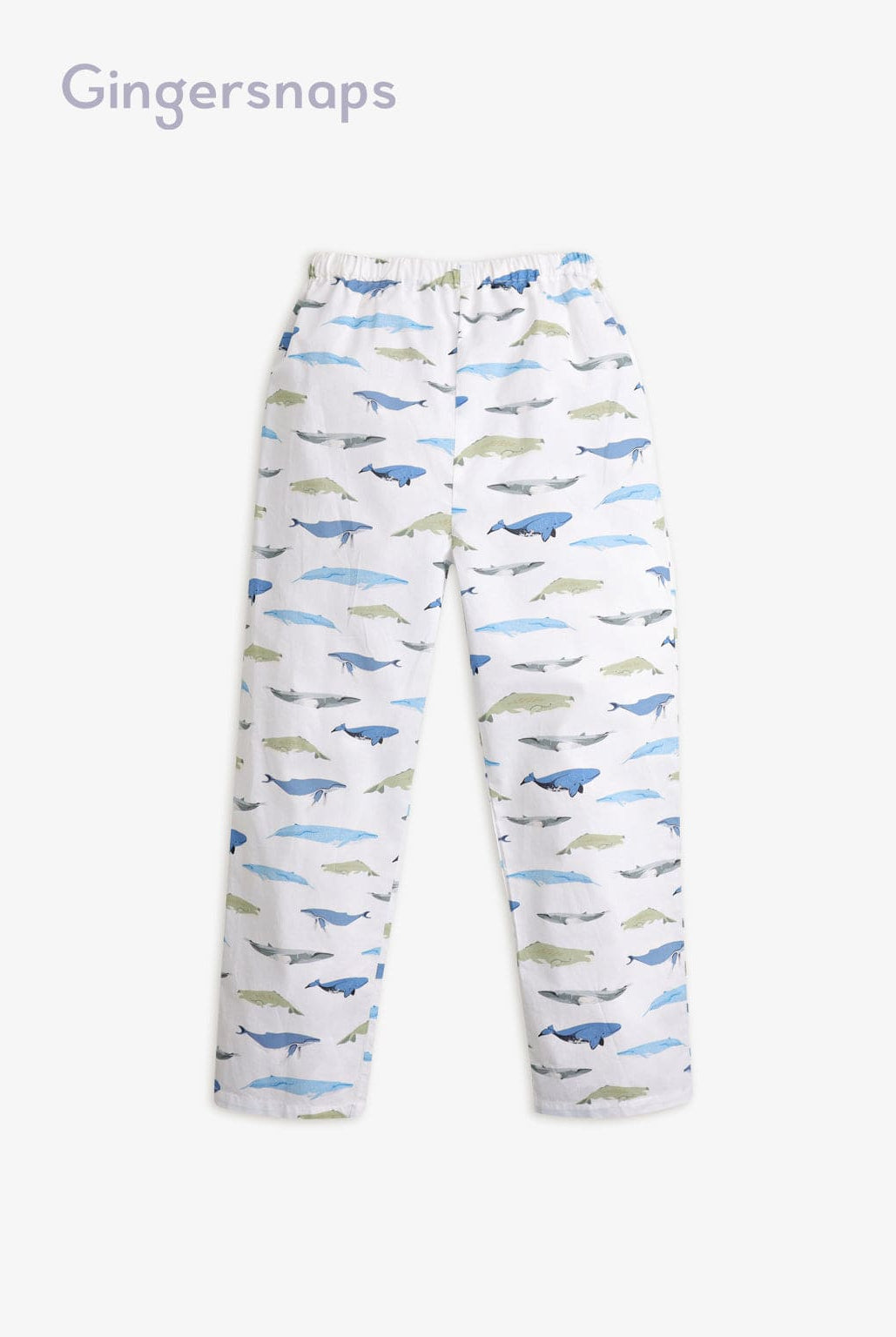 جينجرسنابس بيجامة أولادي منقوش بقطعتين طويل وتيشيرت نص كم أبيض