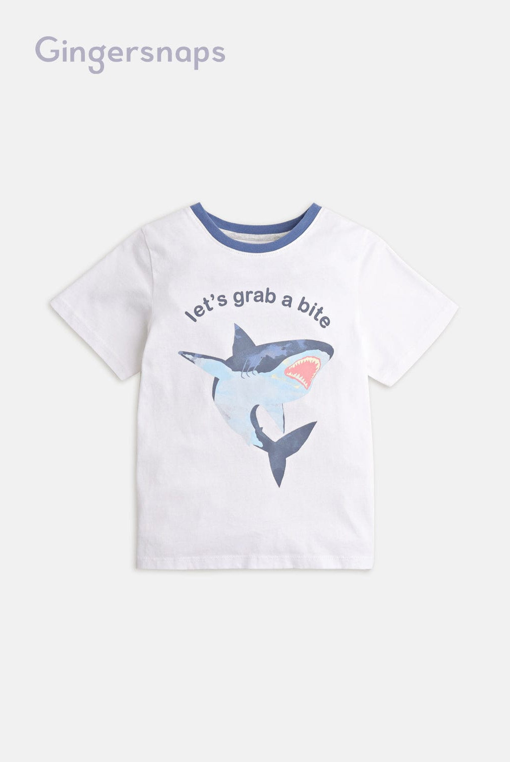 جينجرسنابس بيجامة أولادي تيشيرت نص كم أولادي أبيض