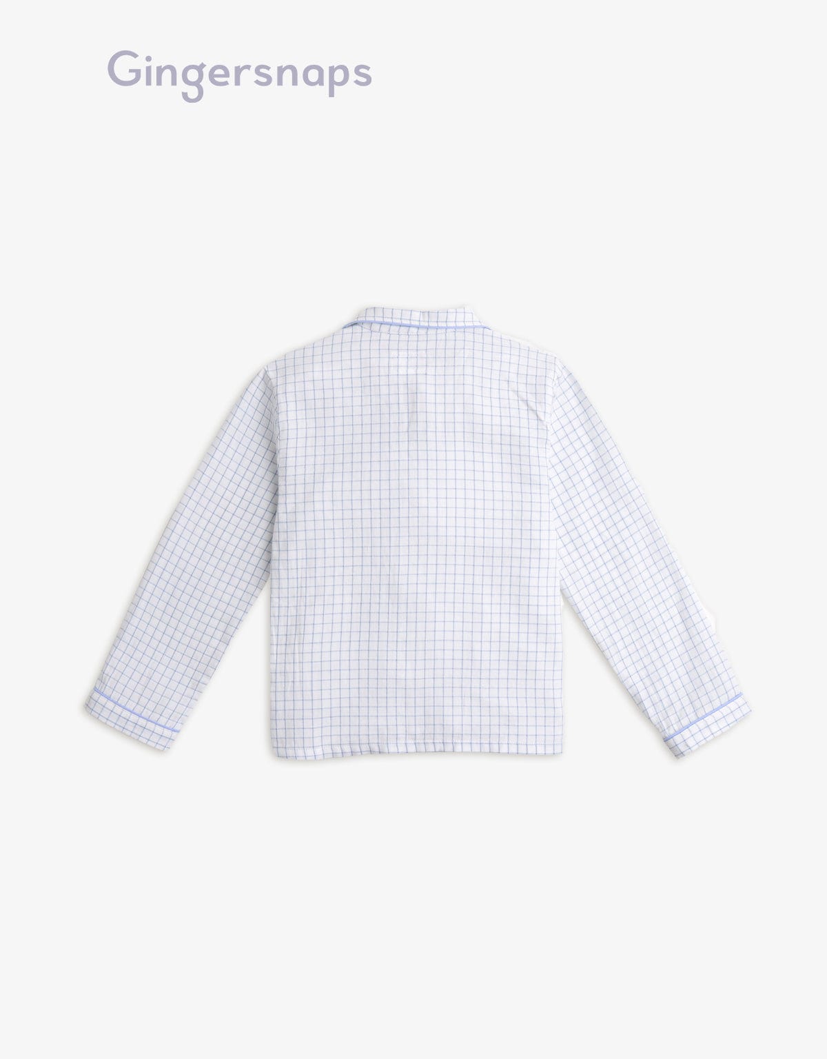 جينجرسنابس بيجامة قطعتين كم طويل تيشيرت وبنطلون أزرق