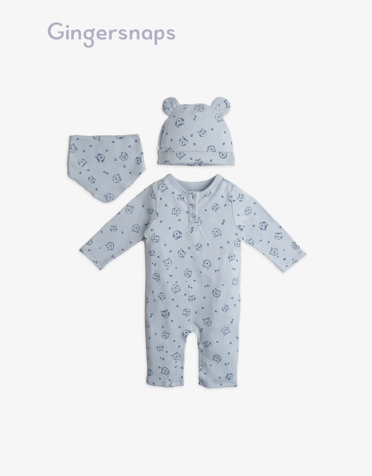 جينجرسنابس جمبسوت رضع منقوش أولادي أزرق