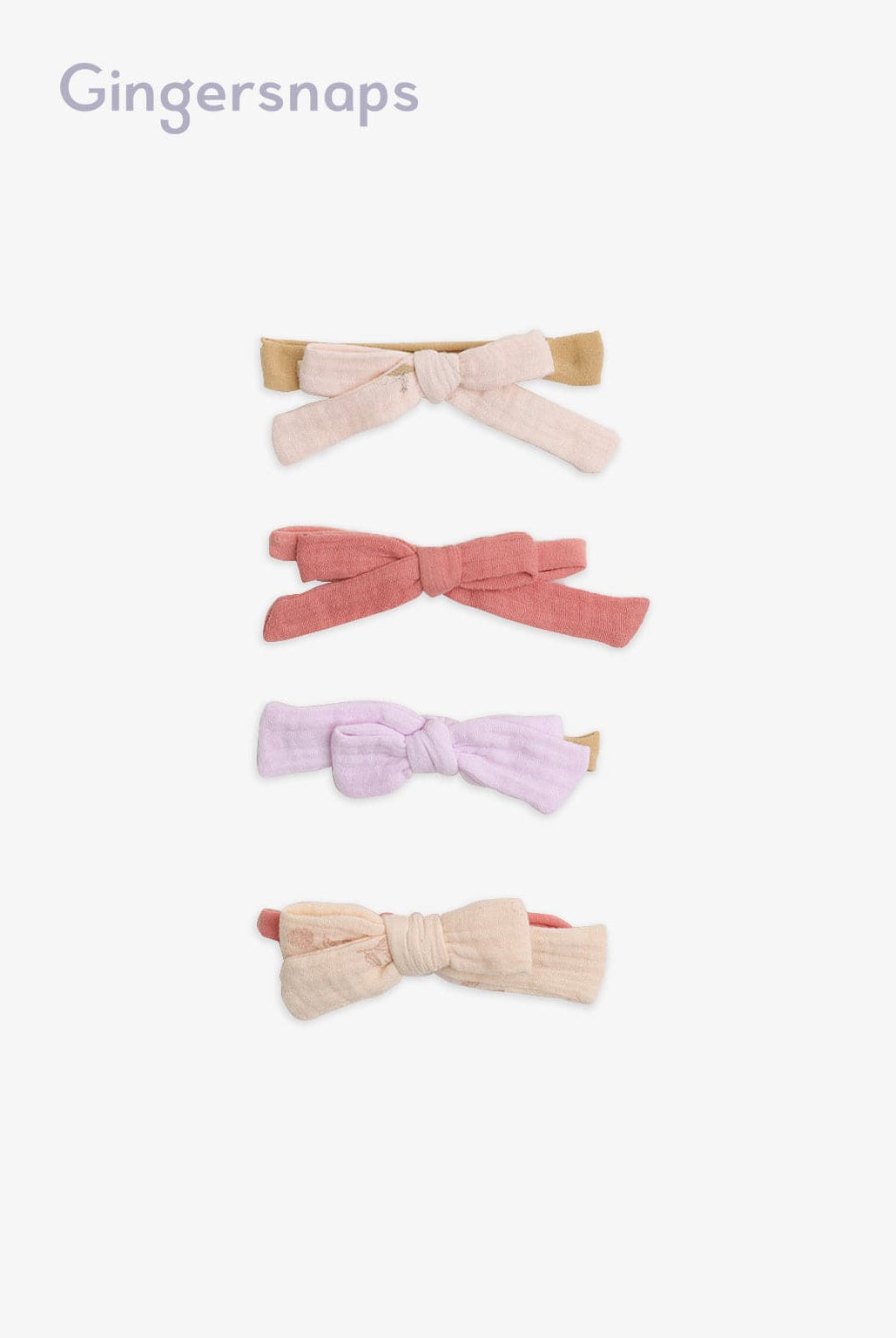 جينجرسنابس بندانة رفيعة فيونكة بناتي متعدد الألوان