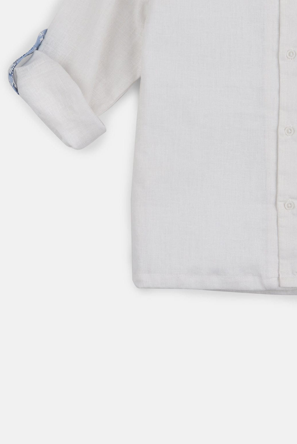 جينجرسنابس قميص ولادي سادة بنص ياقة أبيض