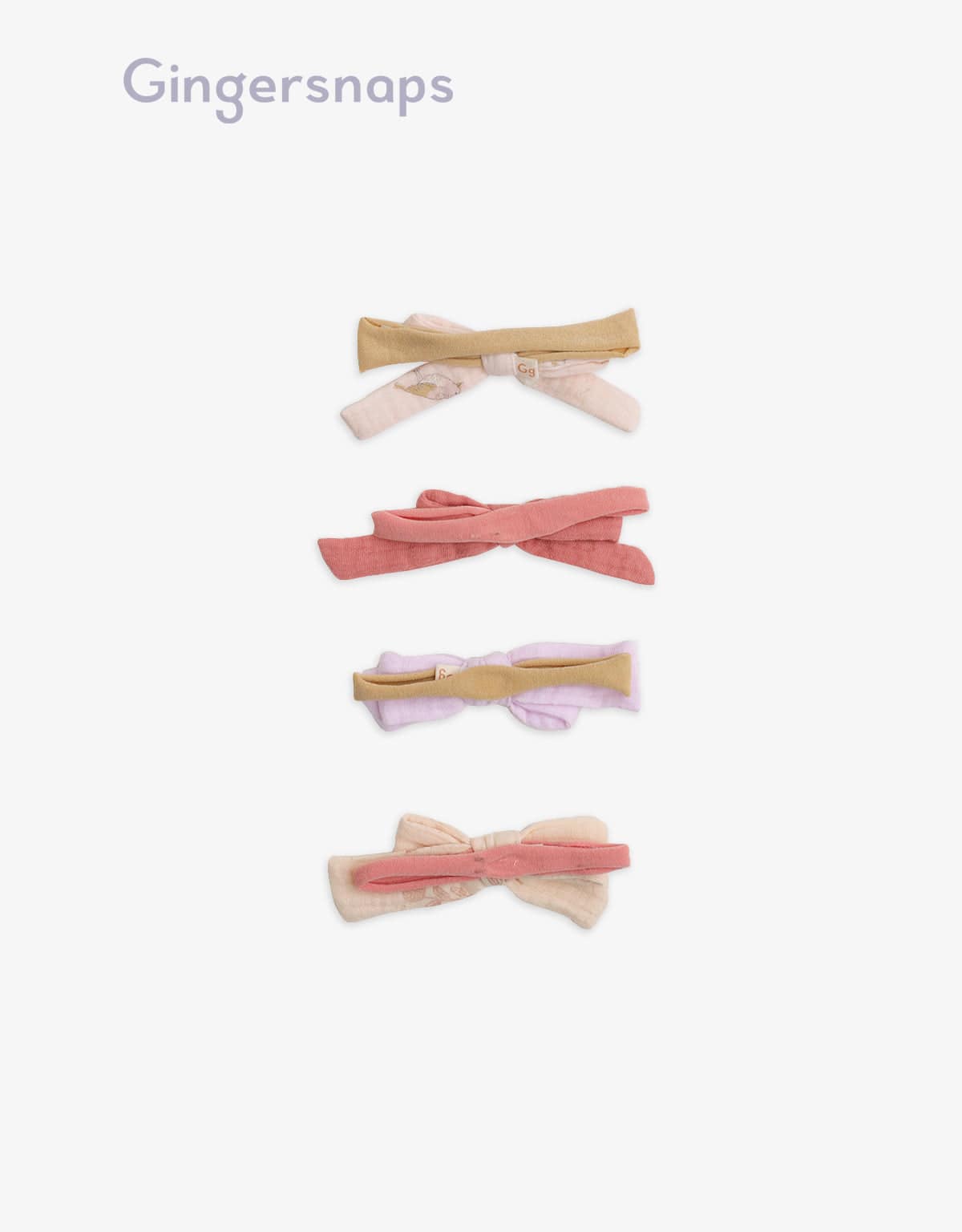 جينجرسنابس بندانة رفيعة فيونكة بناتي متعدد الألوان