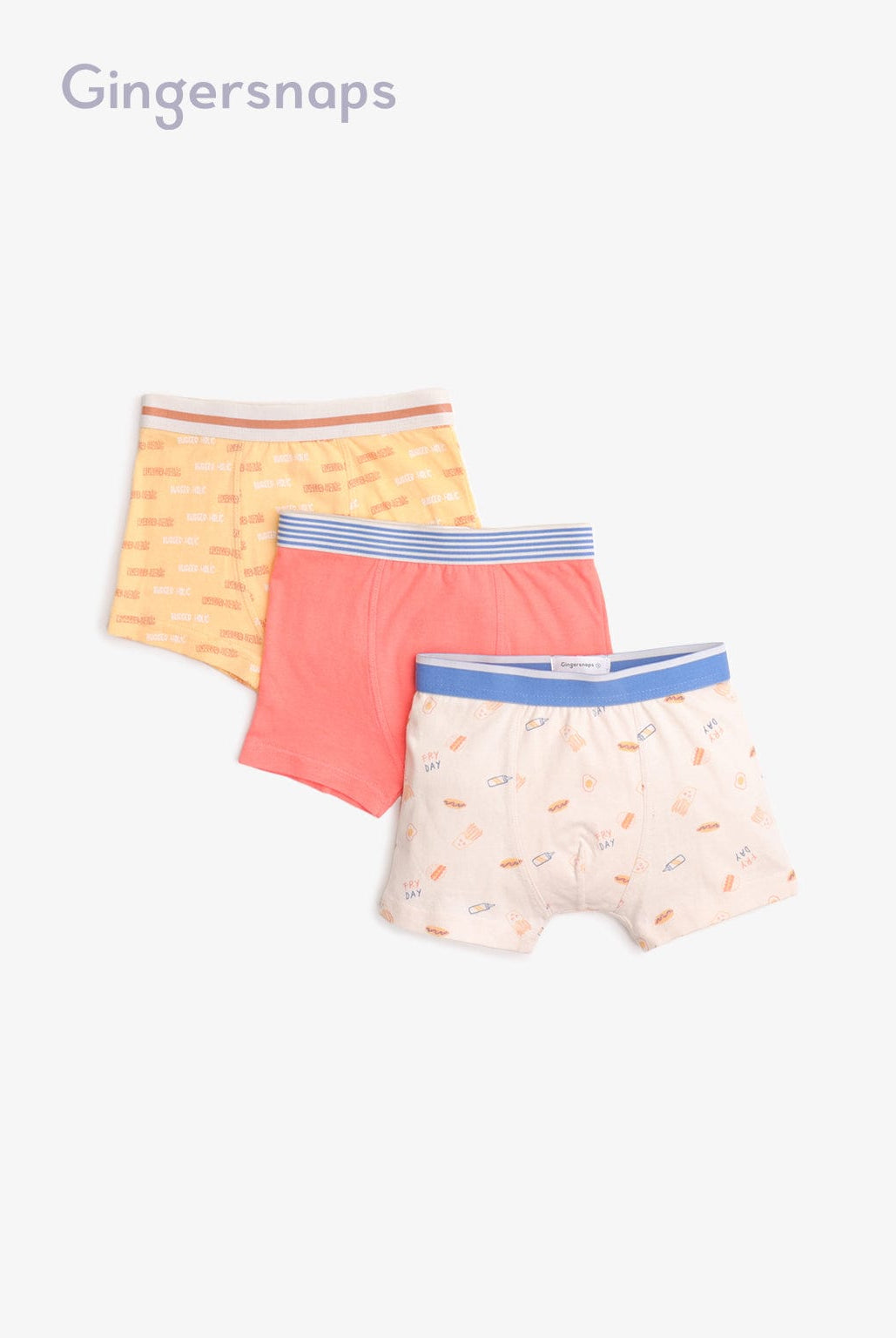 جينجرسنابس سراويل داخلية ولادي منقوشة متعدد الألوان