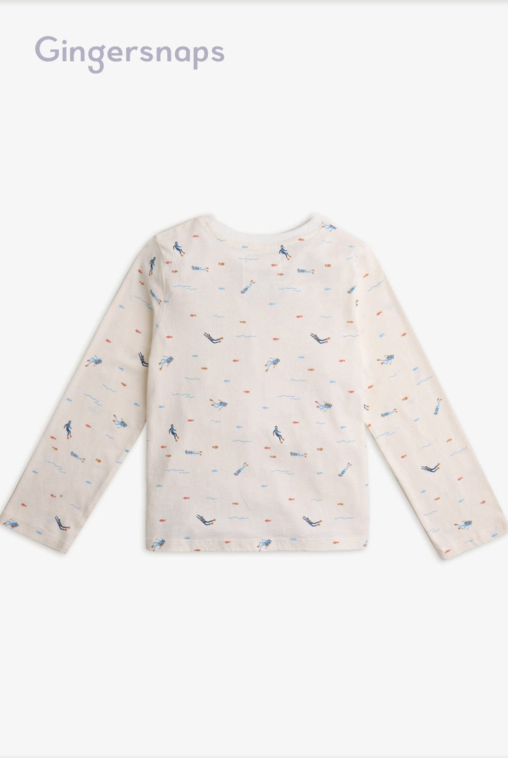 جينجرسنابس بيجامة منقوشة كم طويل بناتي بيج