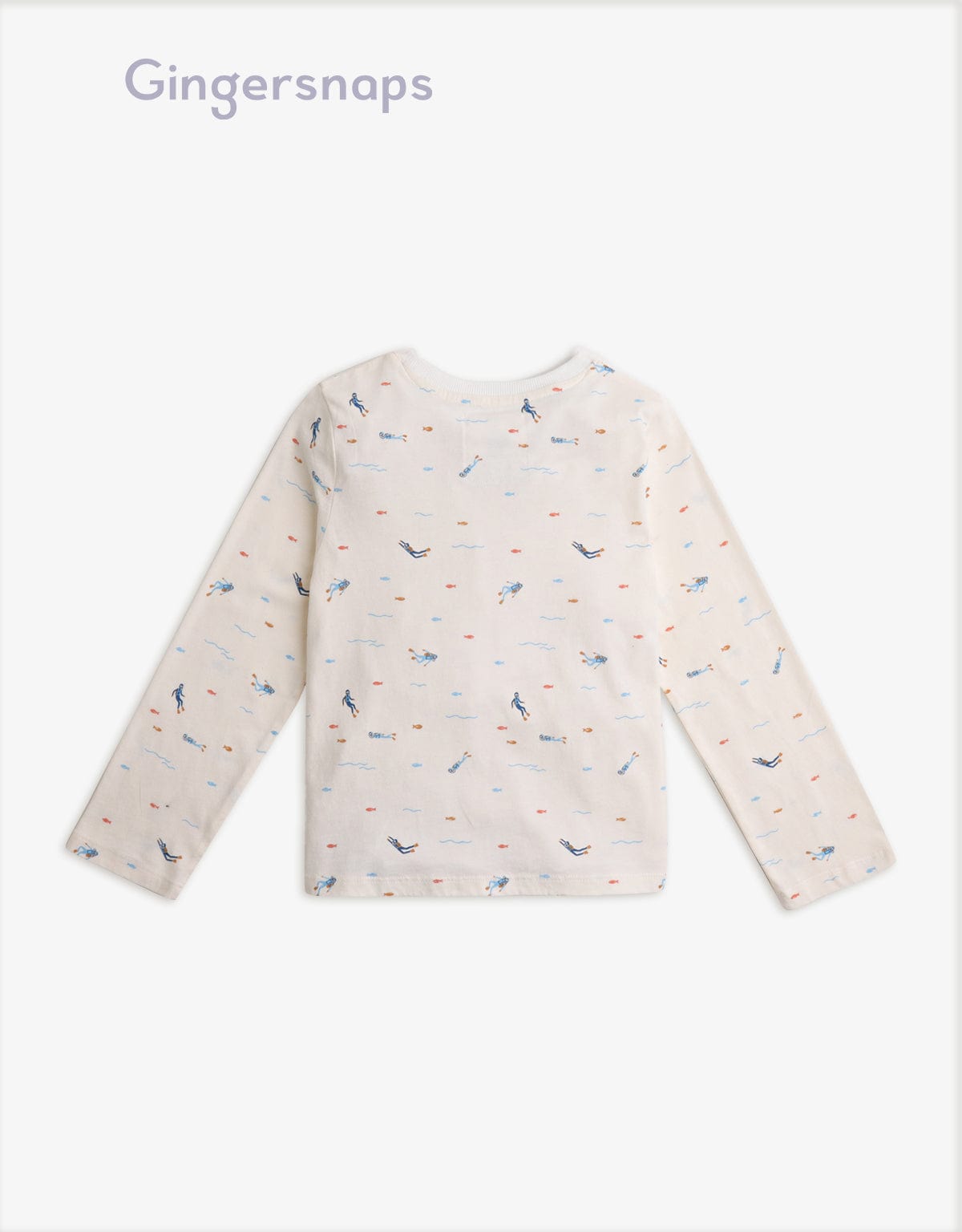 جينجرسنابس بيجامة منقوشة كم طويل بناتي بيج