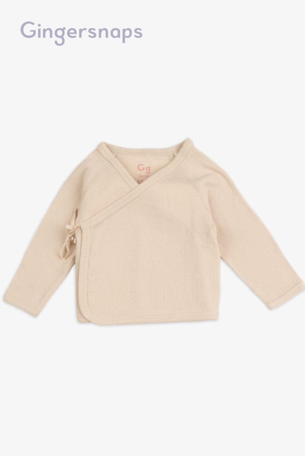 جينجرسنابس طقم مواليد سادة بلوزة ملفوفة وبنطلون وردي