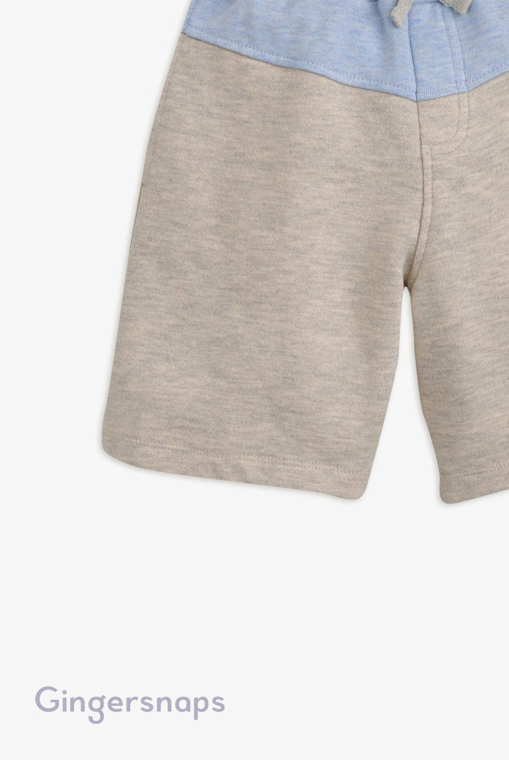 جينجرسنابس شورت ولادي قطن لونين برباط رمادي