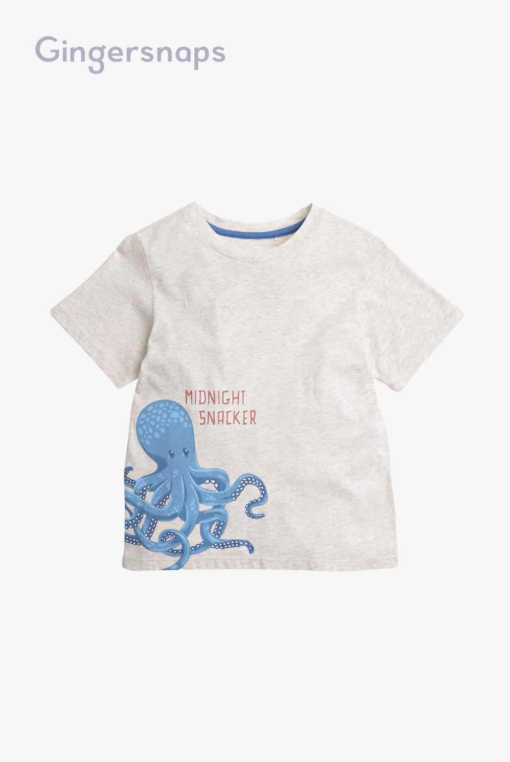 جينجرسنابس طقم مواليد أولادي قطعتين بلوزة وشورت رمادي