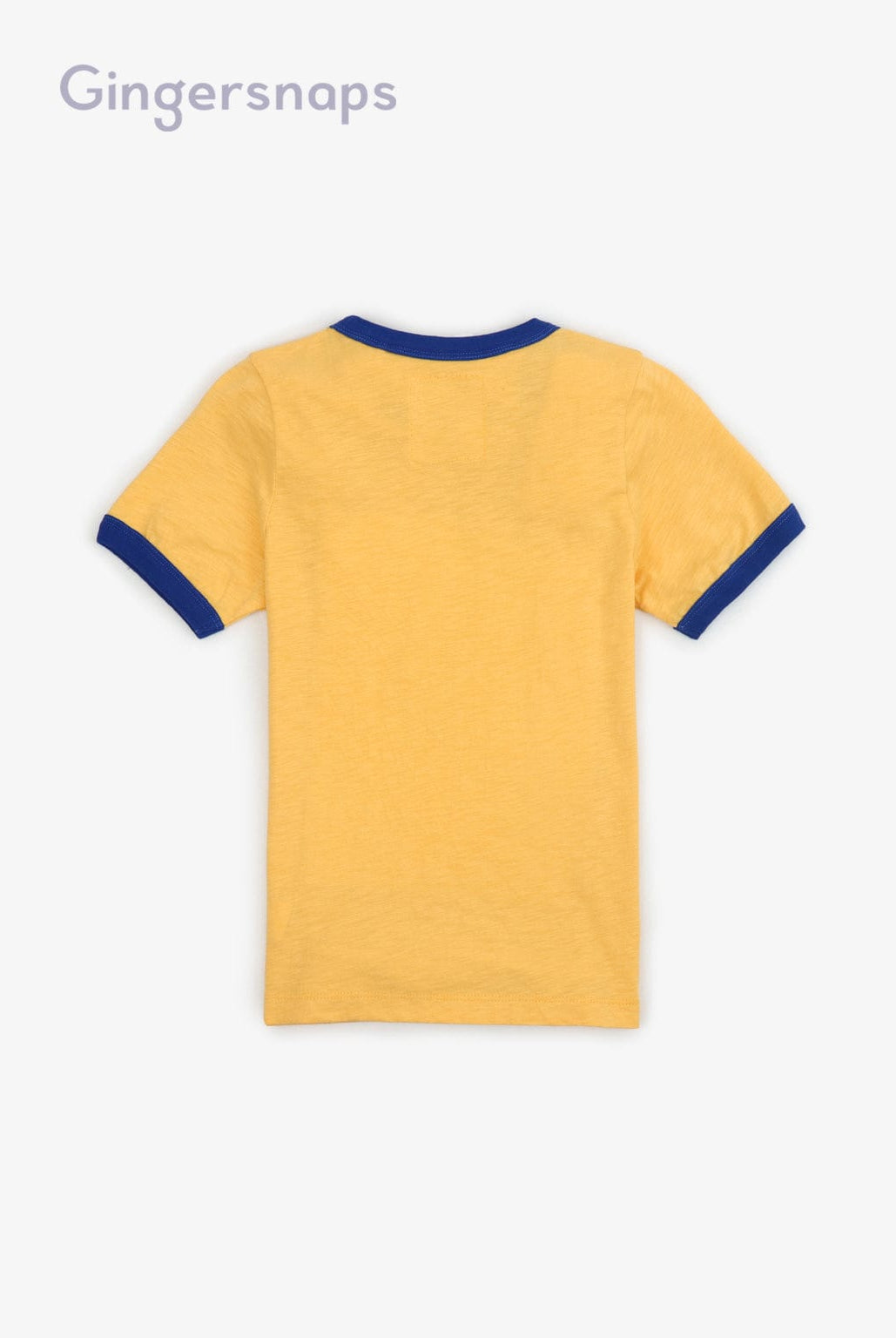 جينجرسنابس تي شيرت ولادي نص كم مطبوع أصفر