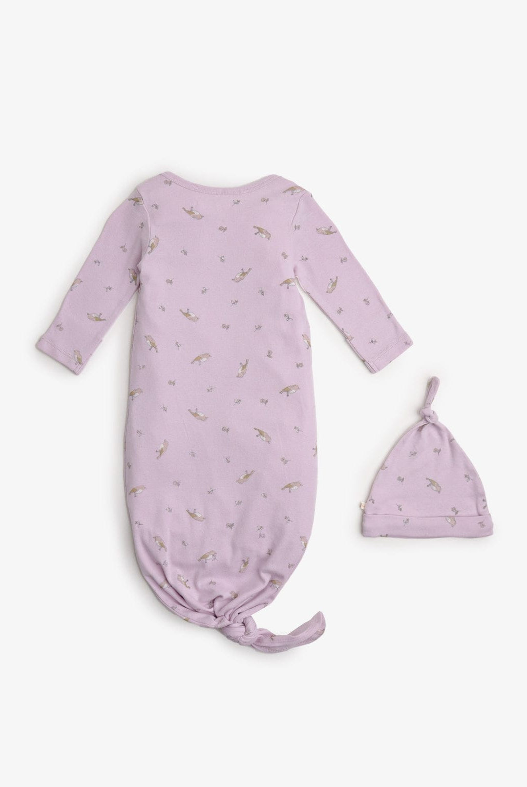 جينجرسنابس سالوبيت أطفال مواليد منقوش كم طويل وقبعة أرجواني