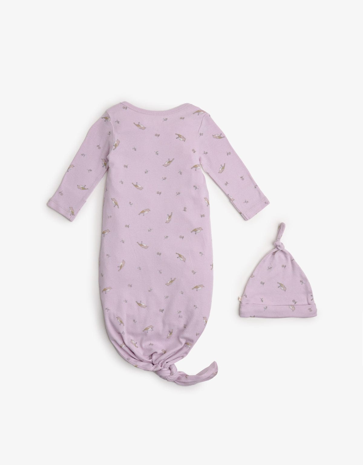 جينجرسنابس سالوبيت أطفال مواليد منقوش كم طويل وقبعة أرجواني