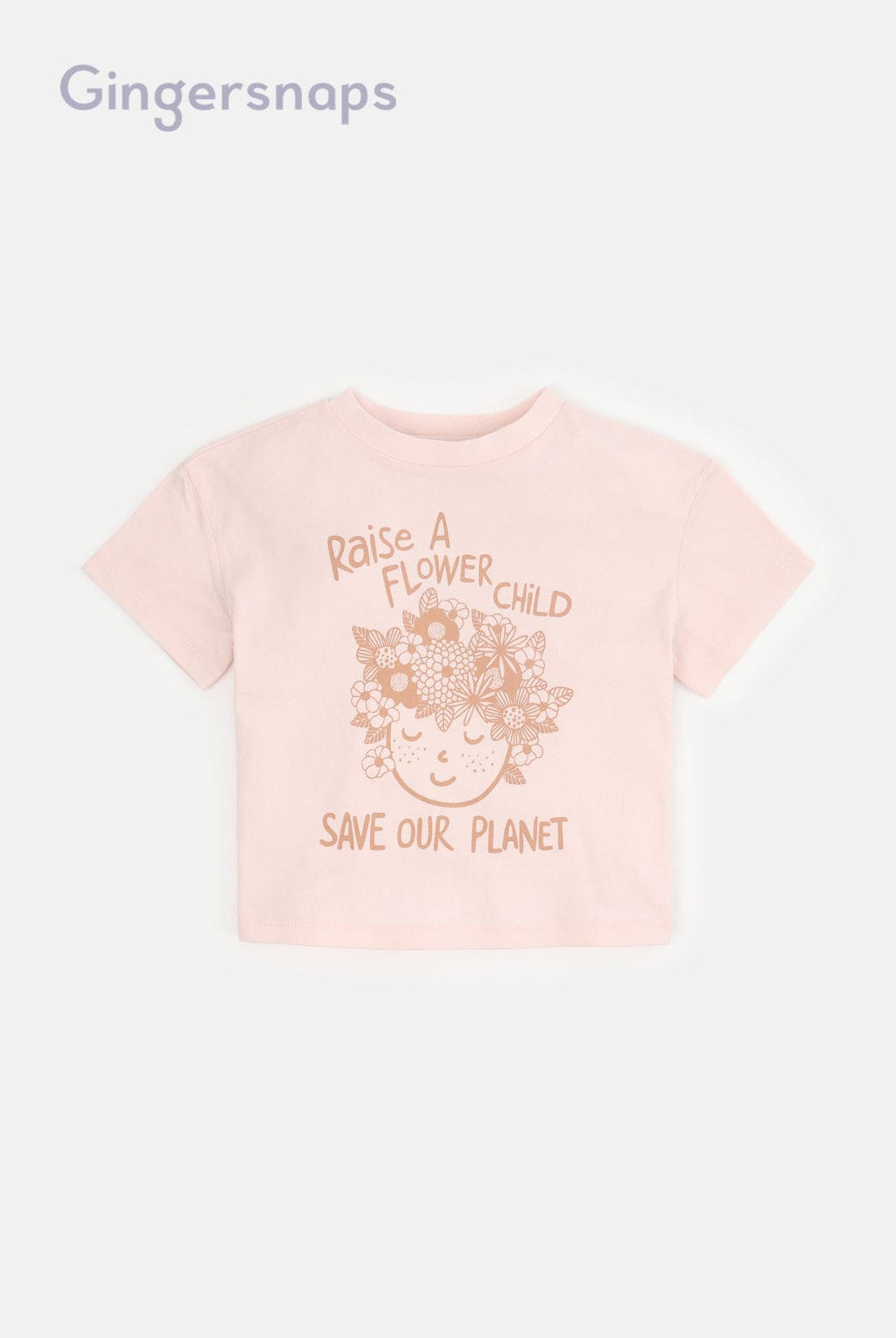 جينجرسنابس تيشيرت بنات مطبوع وردي