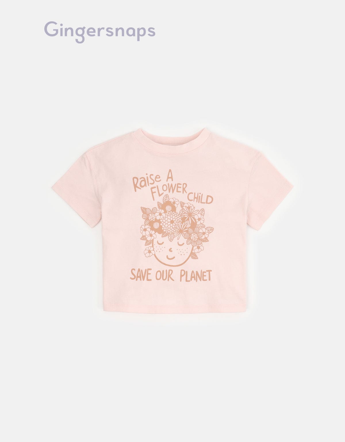 جينجرسنابس تيشيرت بنات مطبوع وردي